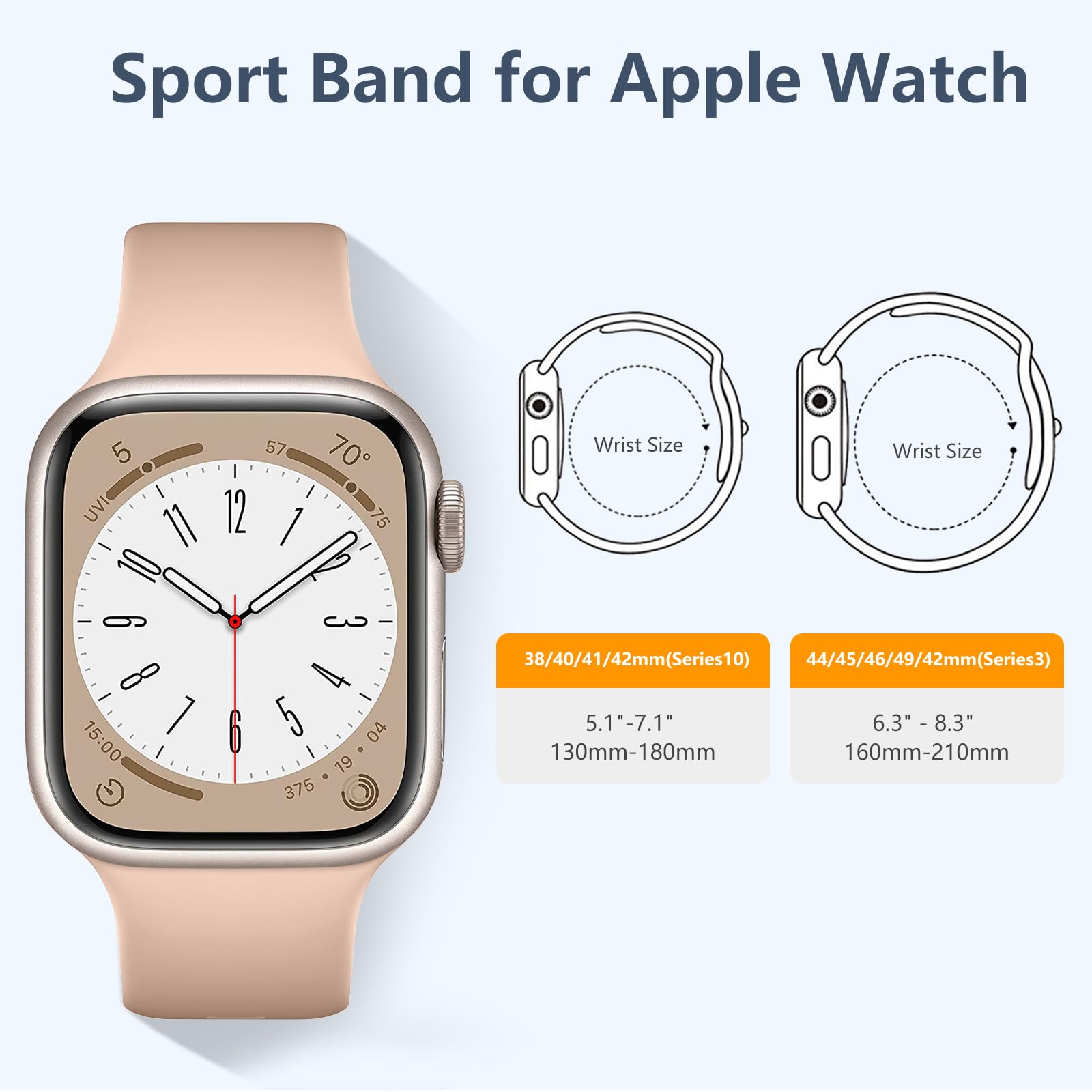 Daqin 8 Pack Soft Silicone Bands Compatible With Apple Watch Band 40Mm 41Mm 38Mm 45Mm 46Mm 44Mm 42Mm Women Men, Waterproof Sport