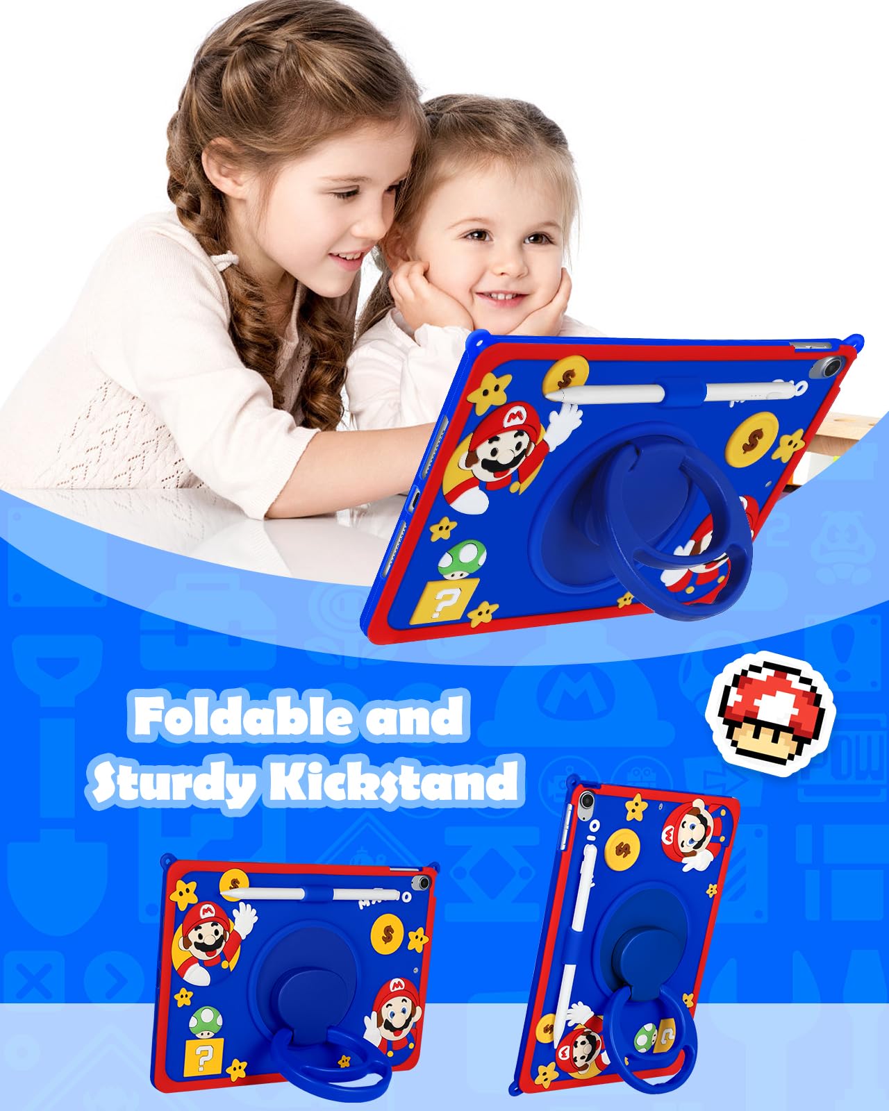 Besoar For Ipad 10Th Generation Case 2022 10.9 Inch Cartoon Cute 3D Soft For Boys Girls Teens Cool 3D Unique Fun Aesthetic Folio