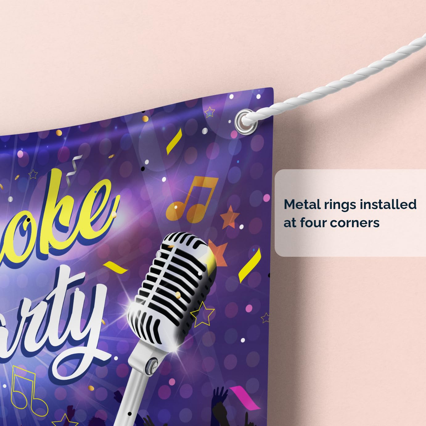 Karaoke Party Backdrop   Music Disco Bday Theme Studio Background Banner Decorations Photography Supplies For Birthday Party   F