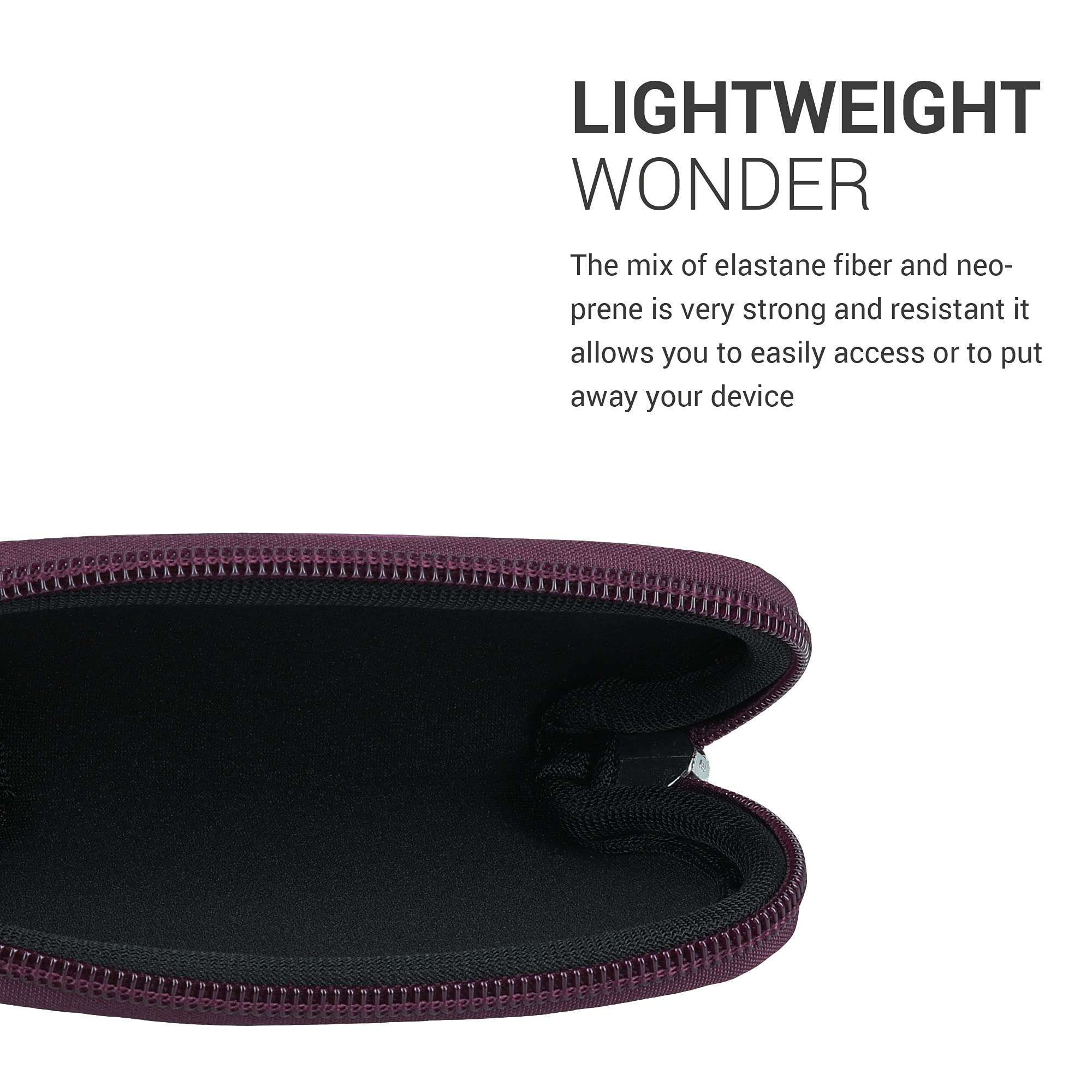 Kwmobile Neoprene Case Compatible With Apple Magic Mouse 1/2   Case For Mouse Soft Pouch Carry Bag   Berry