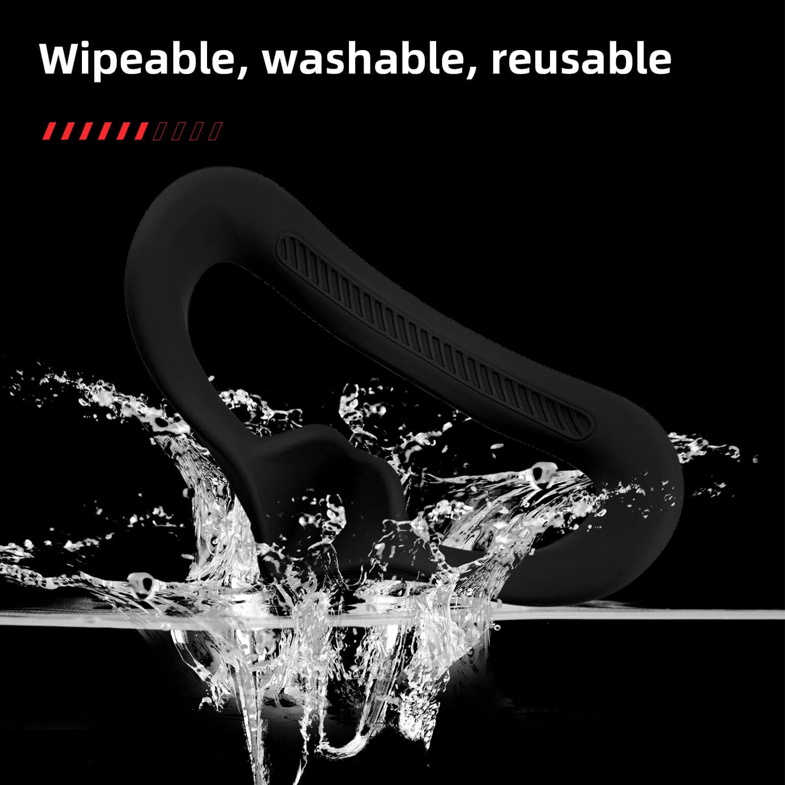 Heiyrc Silicone Eye Pad For Dji Avata Goggles 2 Face Cushion Cover Sweat Proof Non Slip Washable Face Padding Accessories(Black)