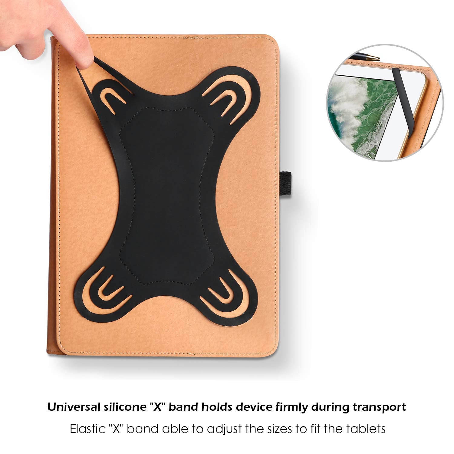 Procase Universal Tablet Case 9' 10.1' Inch, Stand Folio Tablet Case Protective Cover For 9' 9.7' 10' 10.1' Touchscreen Tablet With Multiple Viewing Angles And Pen Holder  Brown