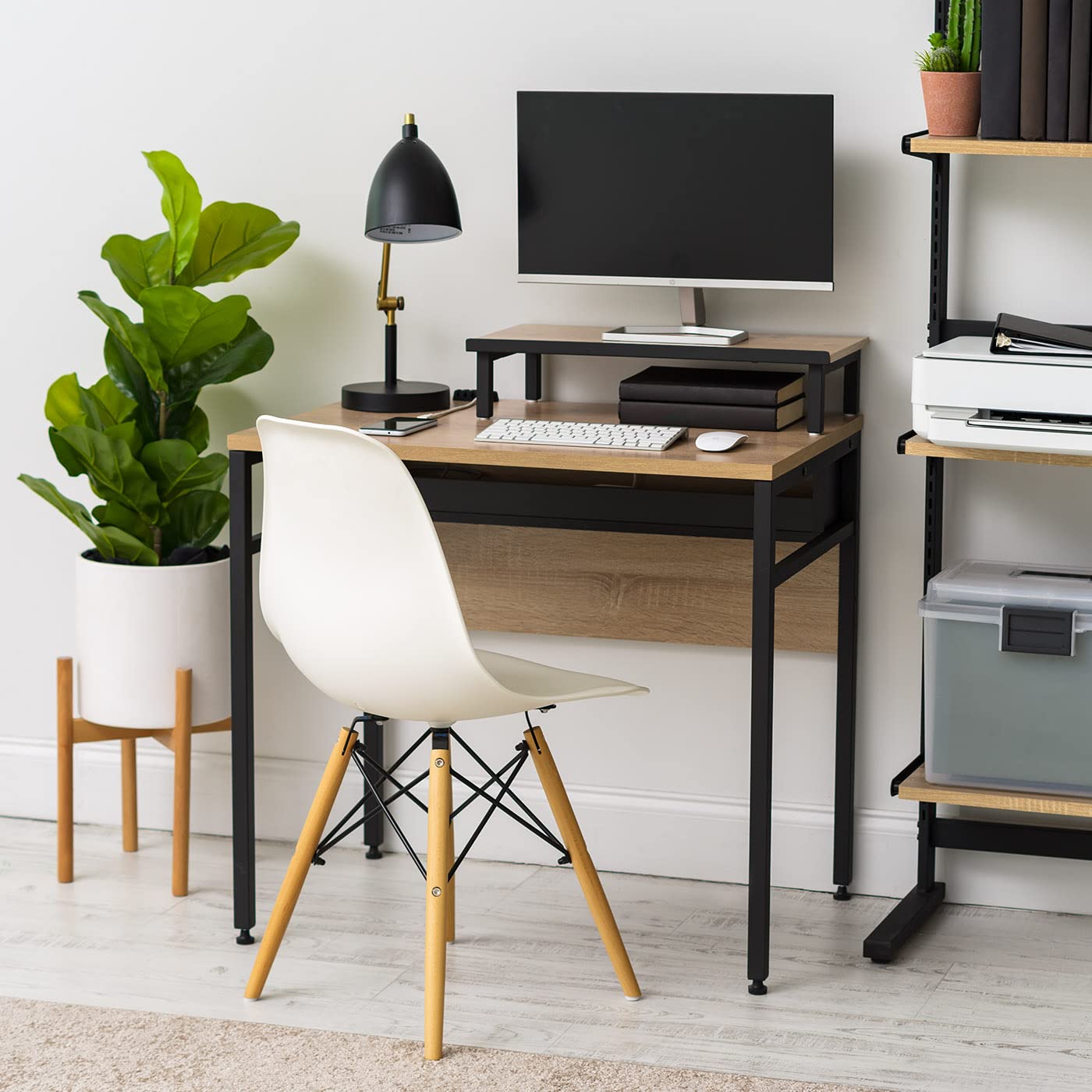 Iris Usa Office Computer Desk Table With Organizer, Monitor Stand, And Cable Tray