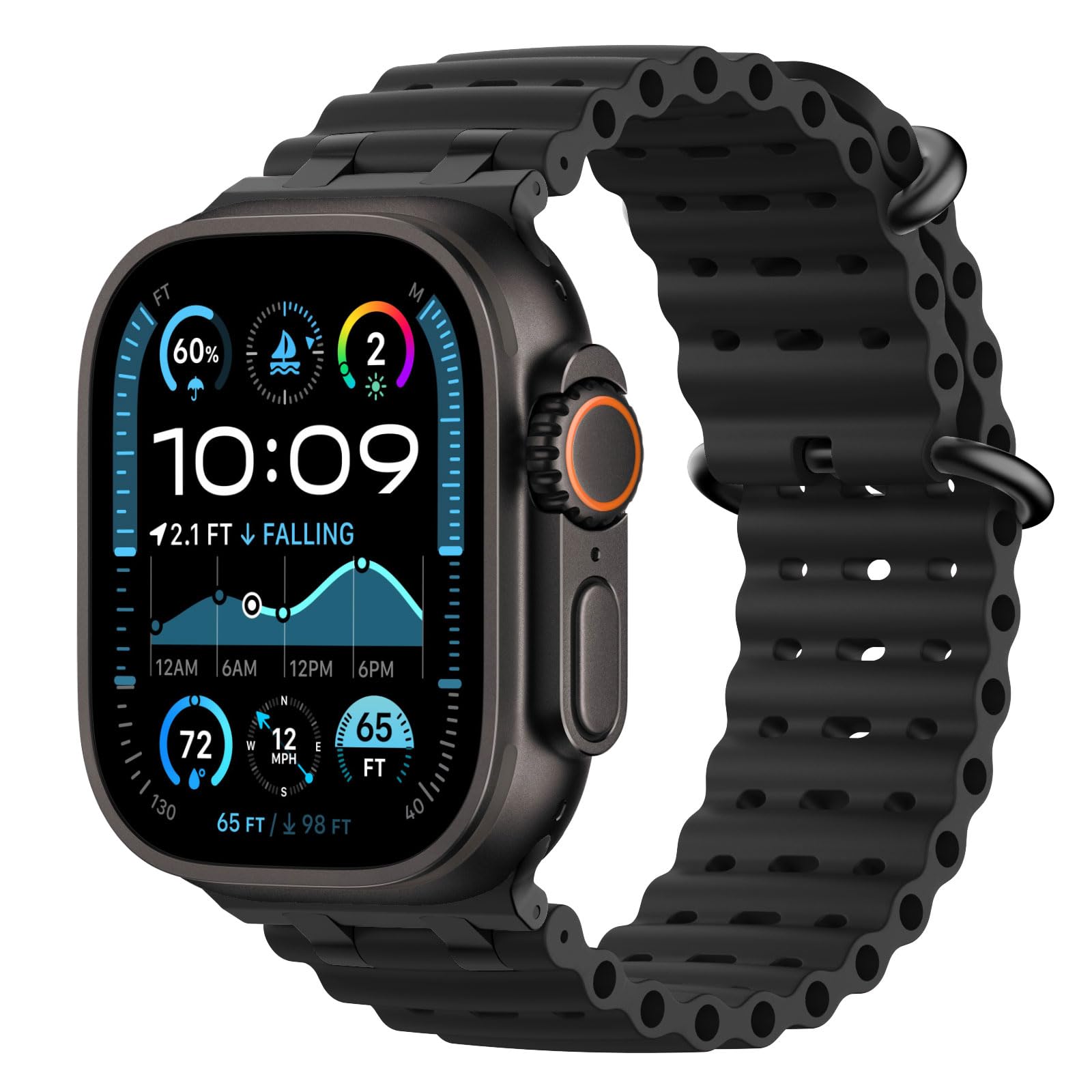 Astorgos Upgraded Ocean Band Compatible with Apple Watch Ultra 3/2/1 49mm,S11/S10 46mm,9/8/7 45mm,SE3/SE2/SE/6/5/4 44mm,3/2/1 42