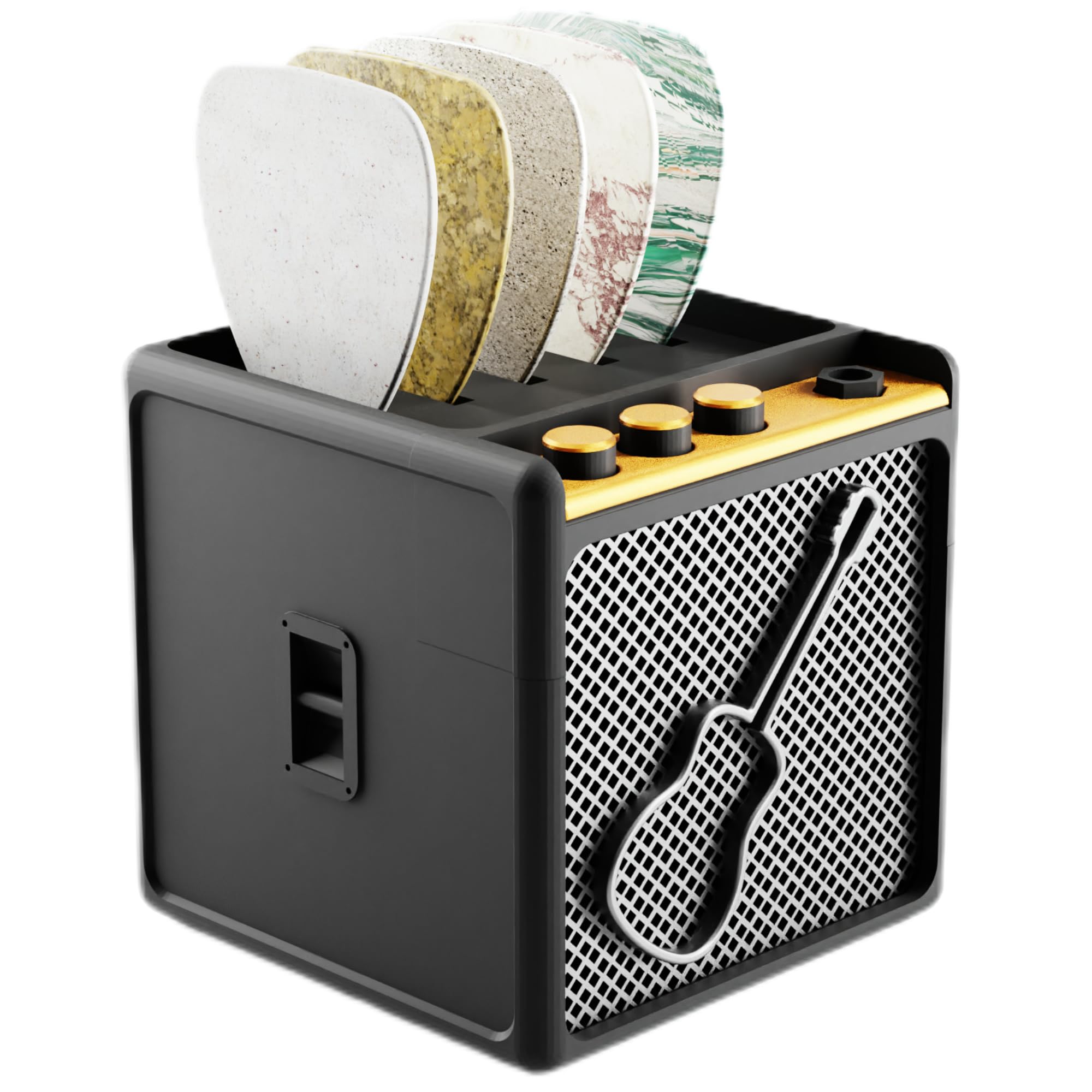 Hotcan Guitar Pick Display Holder   Stylish Organizer For Music Enthusiasts And Musicians (Black)