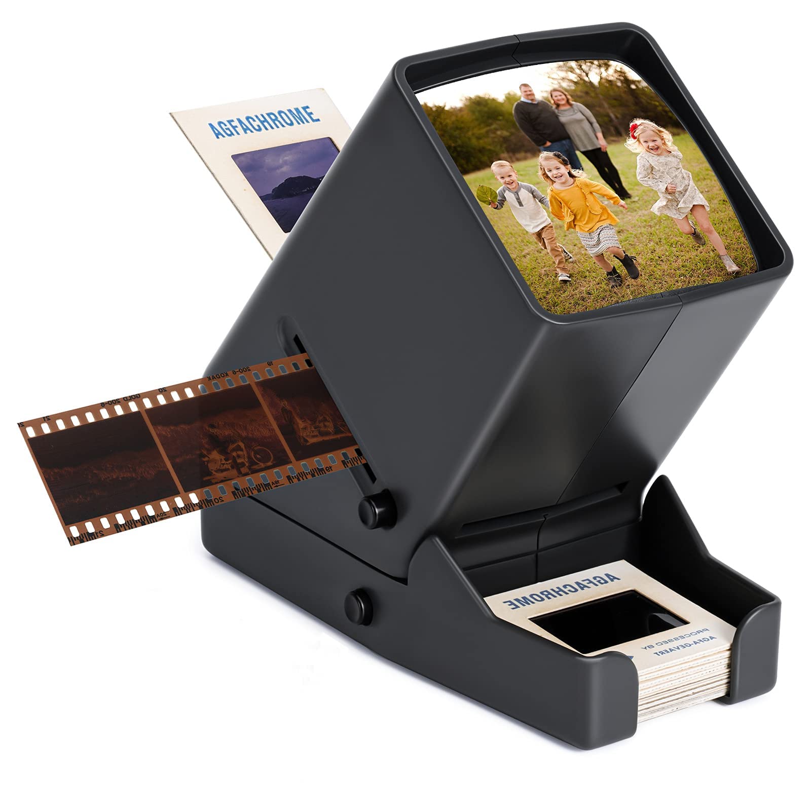 Slide Viewer, 3X Magnification And Led Lighted Illuminated Viewing For Slides And 35Mm Film Negatives, Usb Powered Cable Include