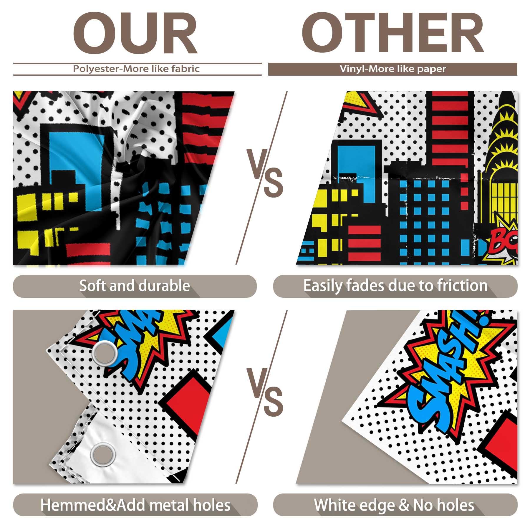 Yriujul 7X5Ft Superhero Cityscape Photography Backdrop Skyline Buildings City Boom Background Kids Birthday Banner Party Baby Sh