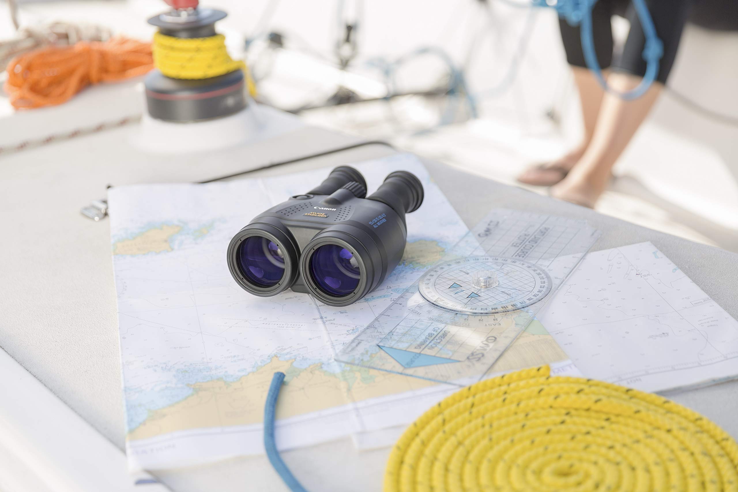 Canon 15 X 50 Image Stabilising All Weather Binoculars With Neck Strap & Case