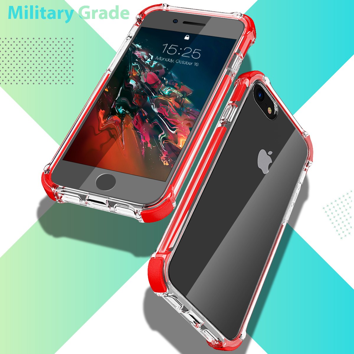 Mateprox Compatible With Iphone Se 2022 Case,Iphone Se 2020 Case Iphone 8 Case Iphone 7 Case Clear Shield Heavy Duty Anti-Yellow