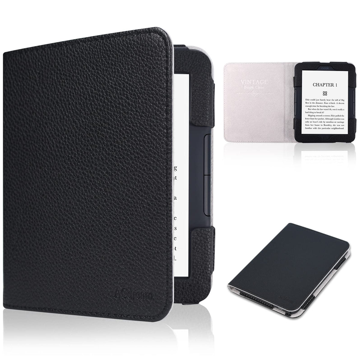ACdream Case for Nook Glowlight 4 Plus 7.8' 2023 Release, Premium PU Leather Folio Cover for Nook Glowlight4 Plus with Magnetic Closure, Black