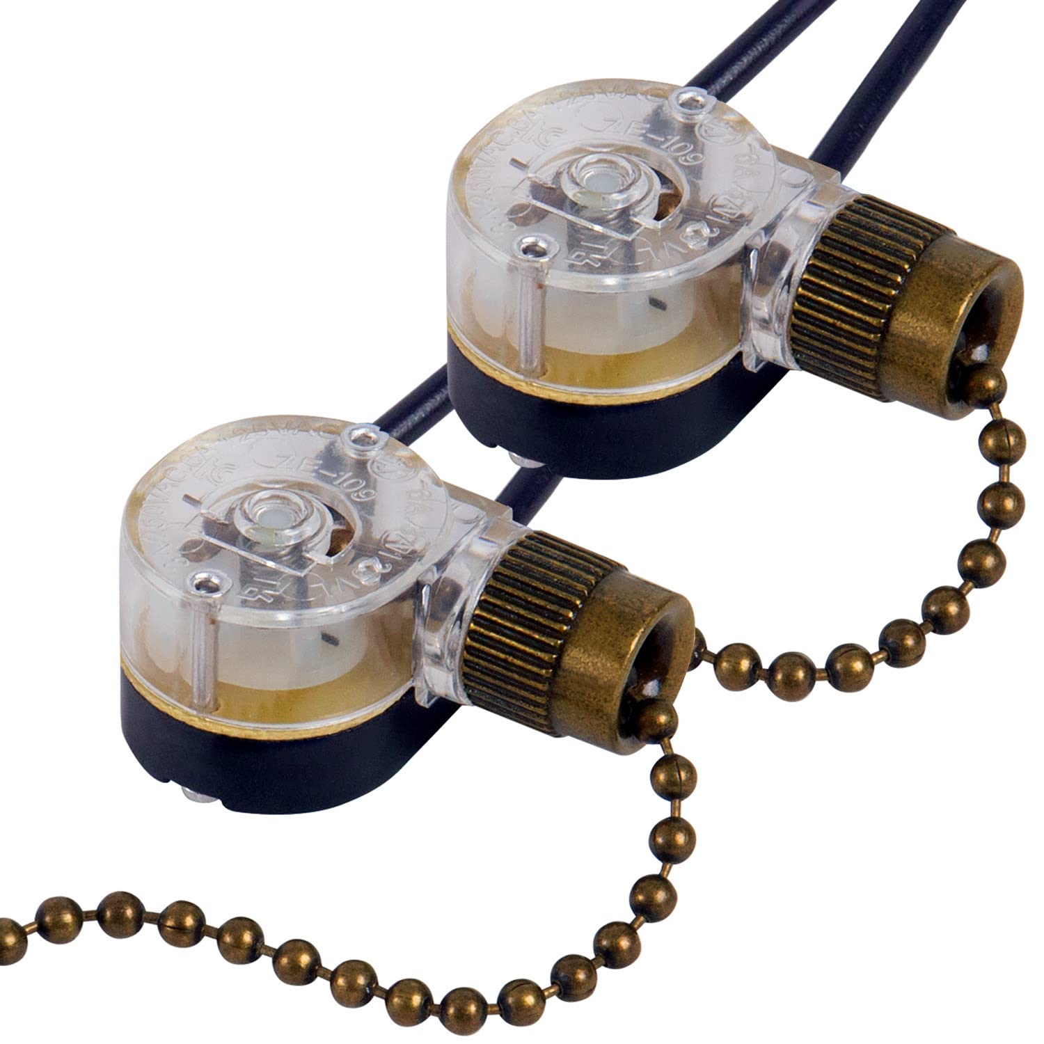 Pull Chain Switch Zing Ear Ze 109 Ceiling Fan Switch Ceiling Fan Light Lamp Replacement 2 Pack Bronze