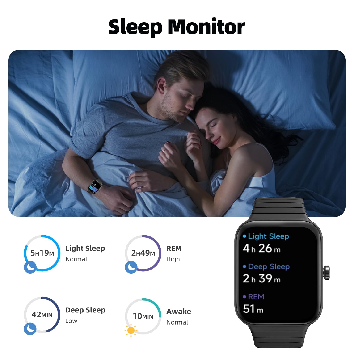 Smart Watch Answer/Make Call, Alexa Built In, Fitness Tracker With 100 Sport Modes, Heart Rate, Blood Oxygen, Stress And Sleep M