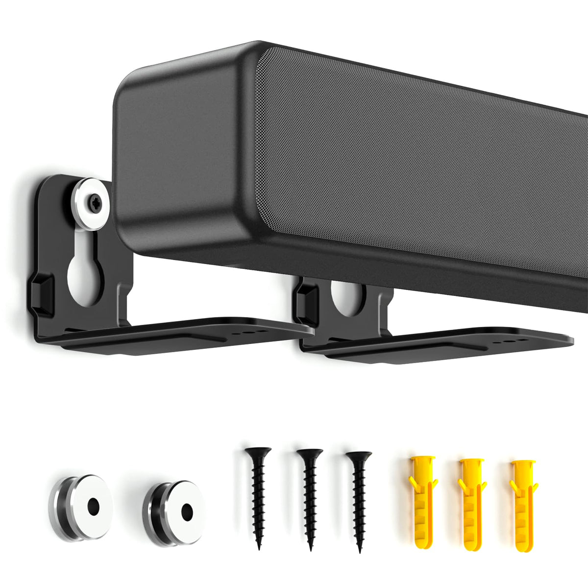 Notiela Universal Soundbar Wall Mount Bracket Floating Wall Shelf For Samsung, Sony, Lg, Nakamichi, Polk Audio, Vizio, Roku, Onn