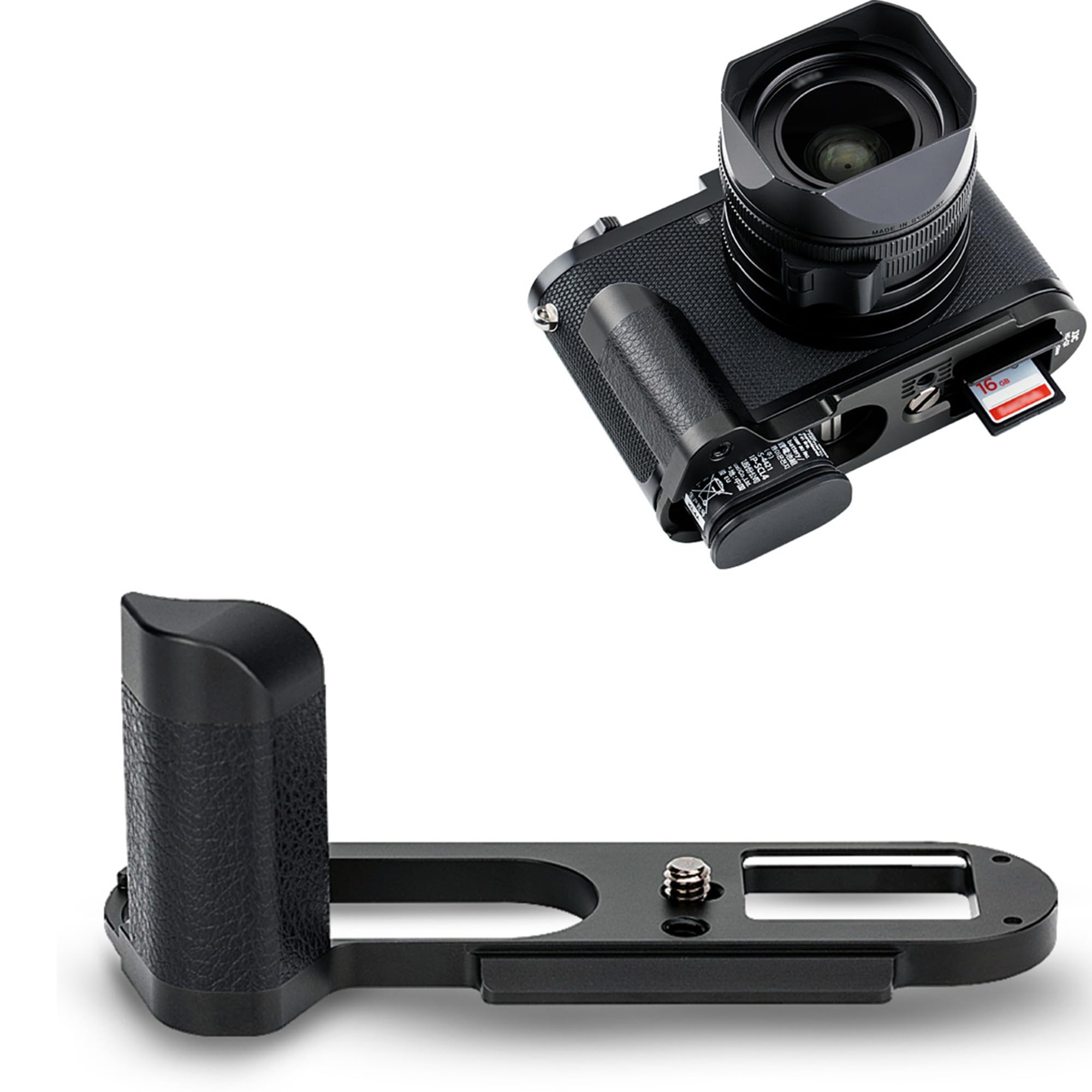 Solid Metal Hand Grip Secure L Bracket Holder For Leica Q2 Digital Camera, Anti Slip Q2 Handgrip With Arca Swiss Type Quick Rele