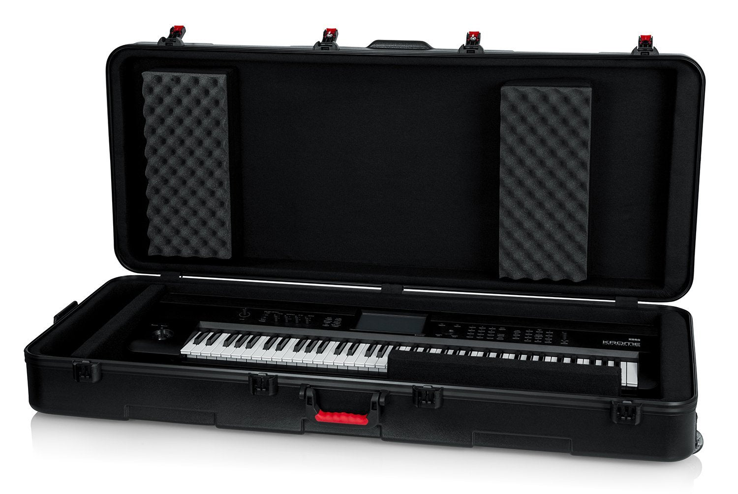 Gator Cases Molded Flight Case For Keyboards With Tsa Approved Locking Latches And Recessed Wheels; Fits Larger 76 Note Keyboard