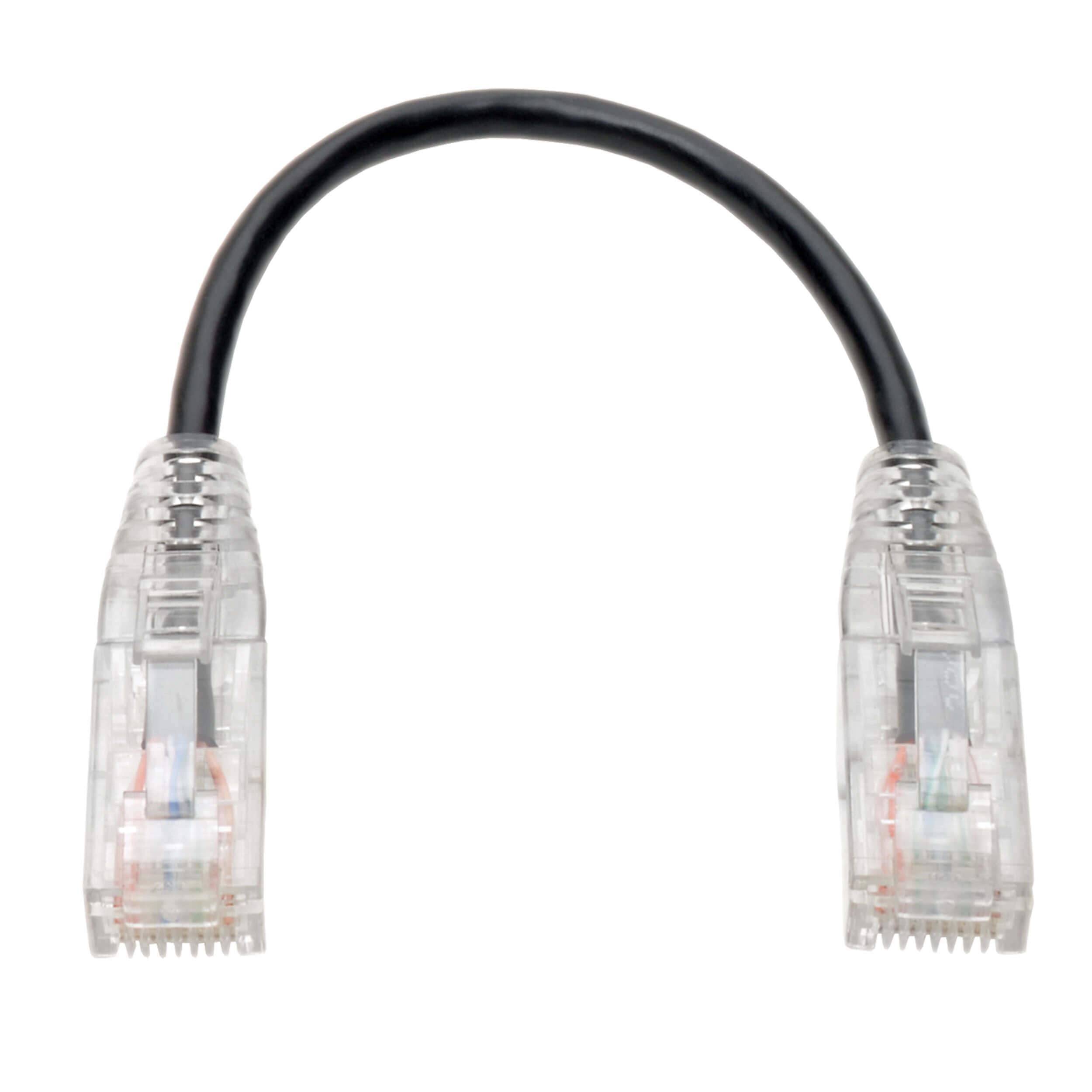 Tripp Lite Cat6 Utp Patch Cable (Rj45), M/M, Cat6 Ethernet Cable, Gigabit (1 Gbps), Molded, Slim, Black, 8 In. (N201 S8N Bk)
