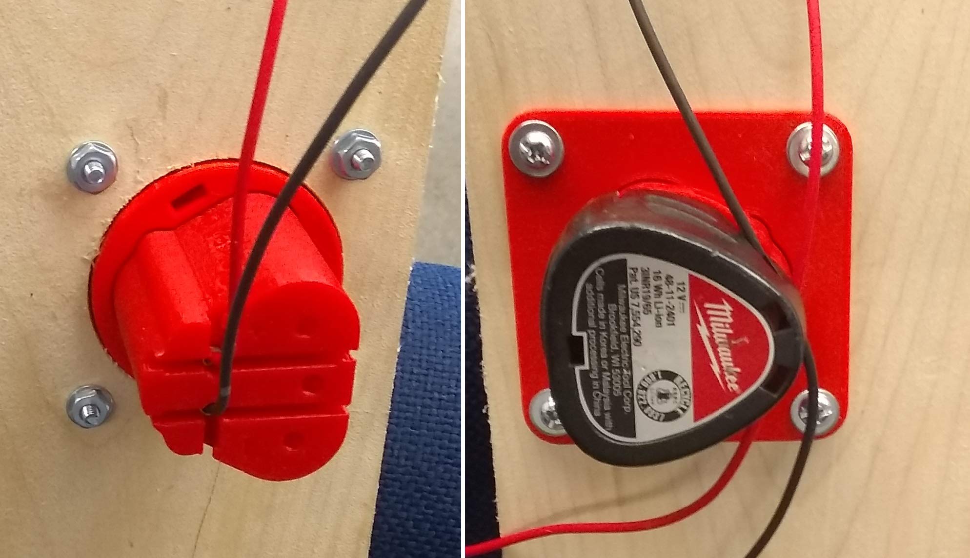 M12 Thru Mount And Power Dock Adjustable Height Adapter, Wired 14Awg #M12 14 Fm