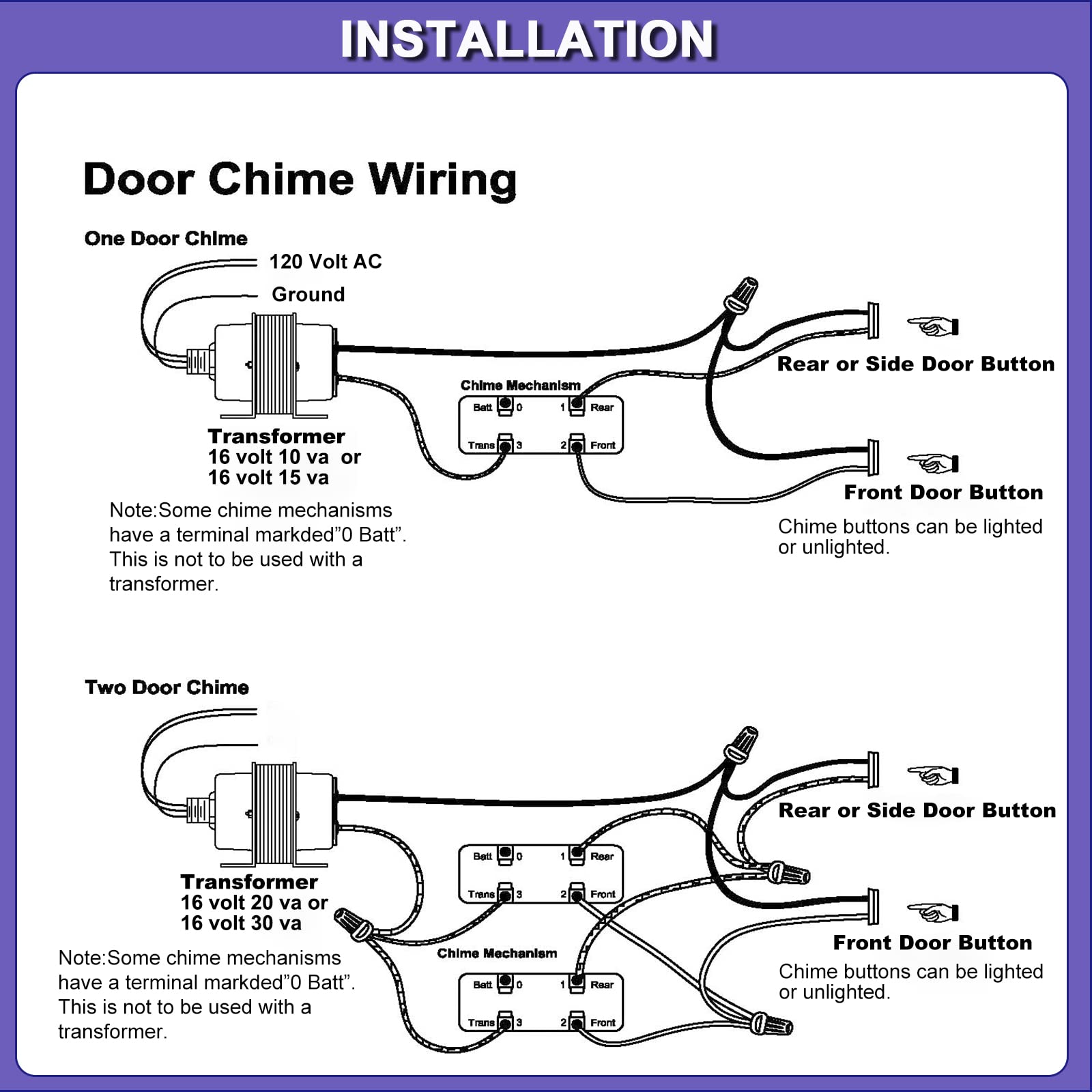 Doorbell Transformer 16V 30Va Ac Power Supply Thermostat Power Adapter Hardwired Door Chime Transformer