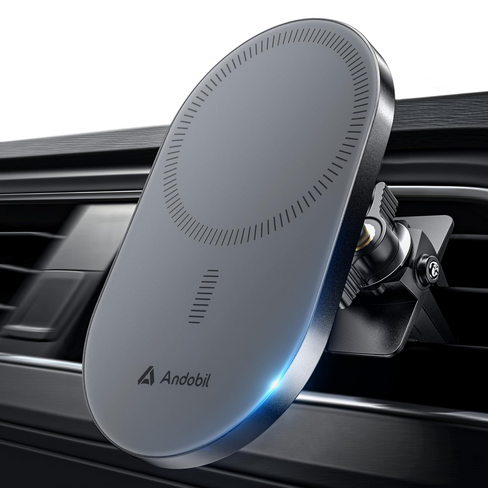 Andobil 2025 Upgraded For Magsafe Car Mount [Biggest Panel, Big Phone Friendly] 360 Rotation Magnetic Phone Holder For Car Vent 