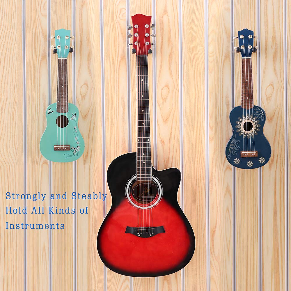 Honesty Guitar Display Hanger, 4 Pack,For Slatwall And Wall Hangers, Premium Guitar Hooks Perfectly Displayed In Music Retail St