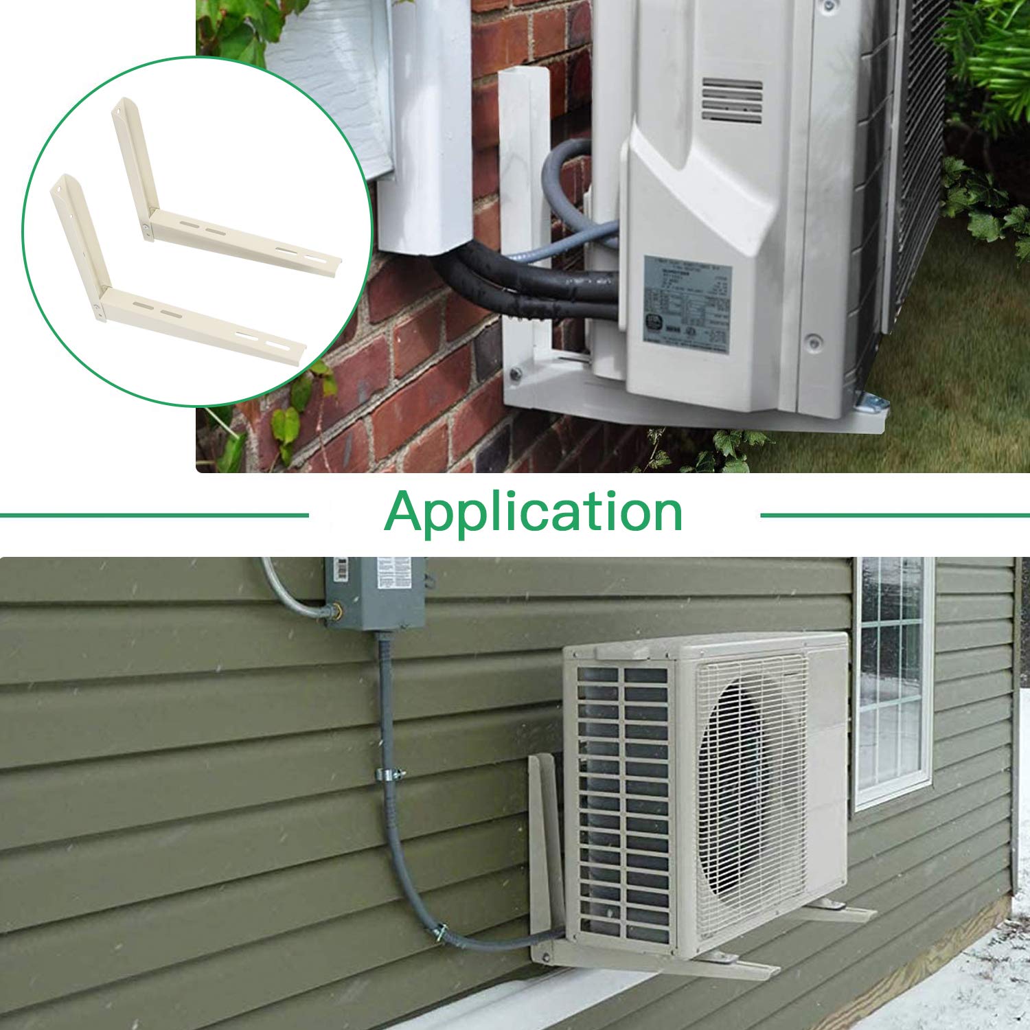 Taktopeak Mini Split Mounting Brackets, Folded Wall Mount For Mini Split From 7000 Btu To 24000 Btu