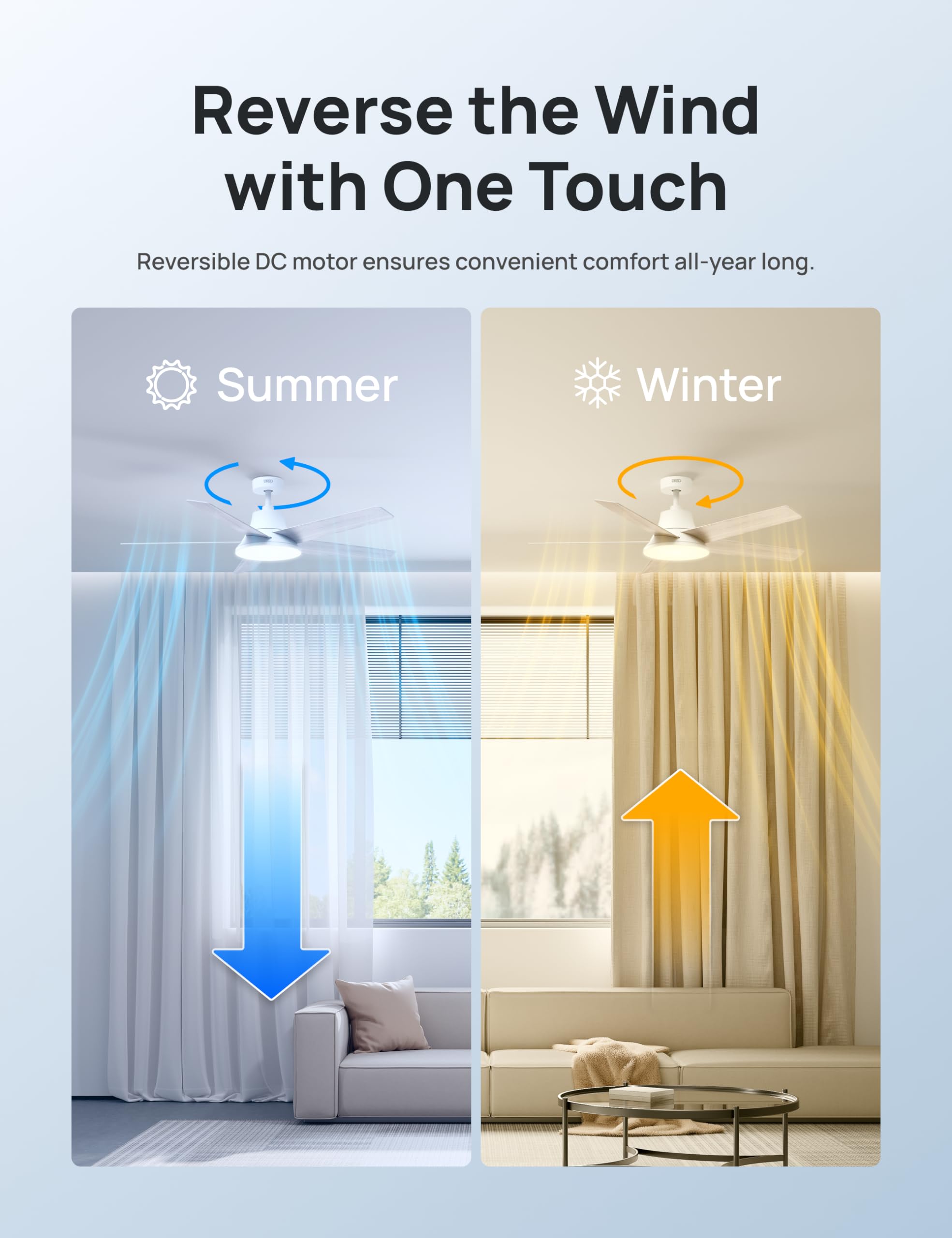 Dreo Smart Ceiling Fan With Lights, 52 Inch, 12 Speeds & 3 Fan Modes, Stepless Color Tones, Dimmable Led Light, 12H Timer, Quiet