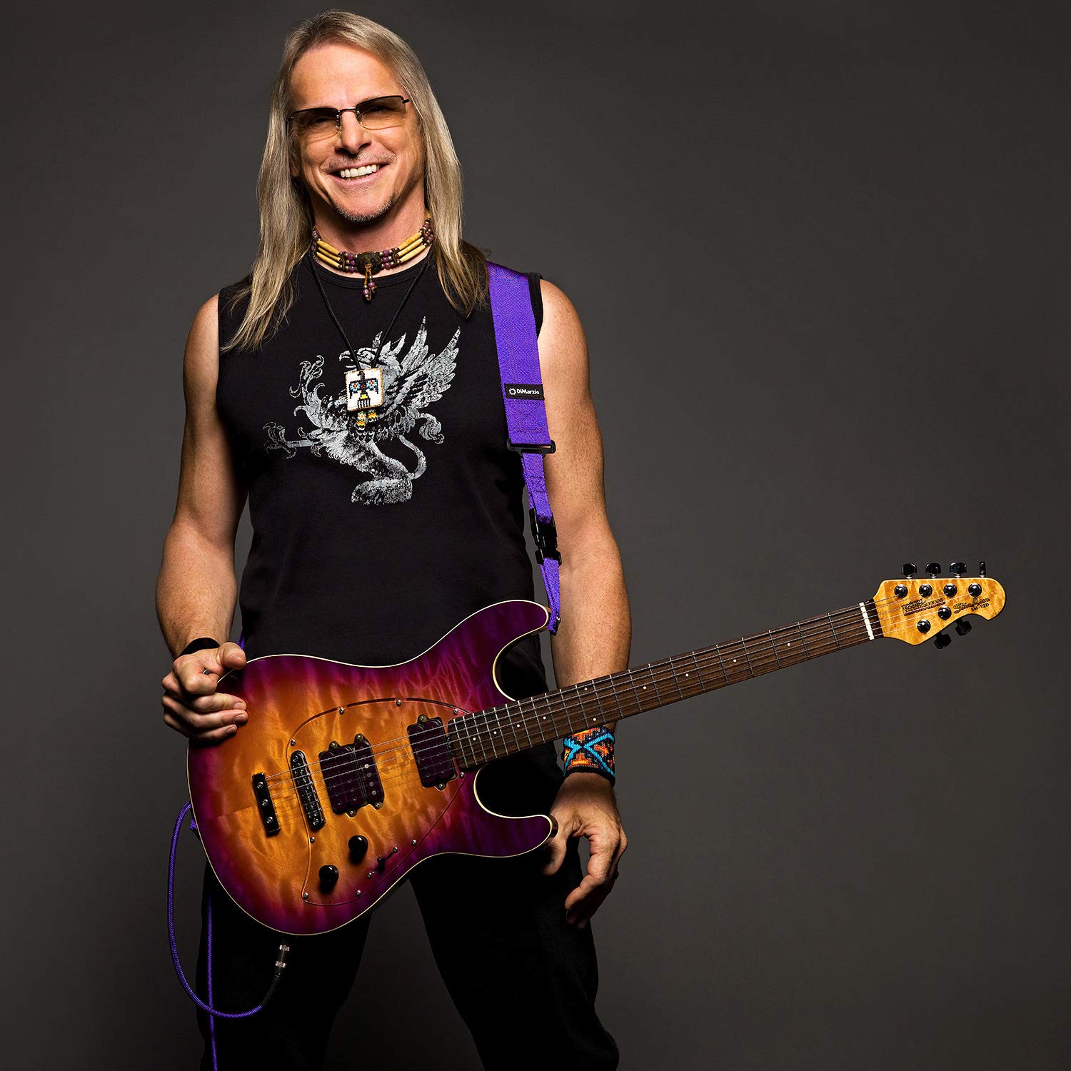 Dimarzio 2' Nylon Cliplock Guitar Strap Purple