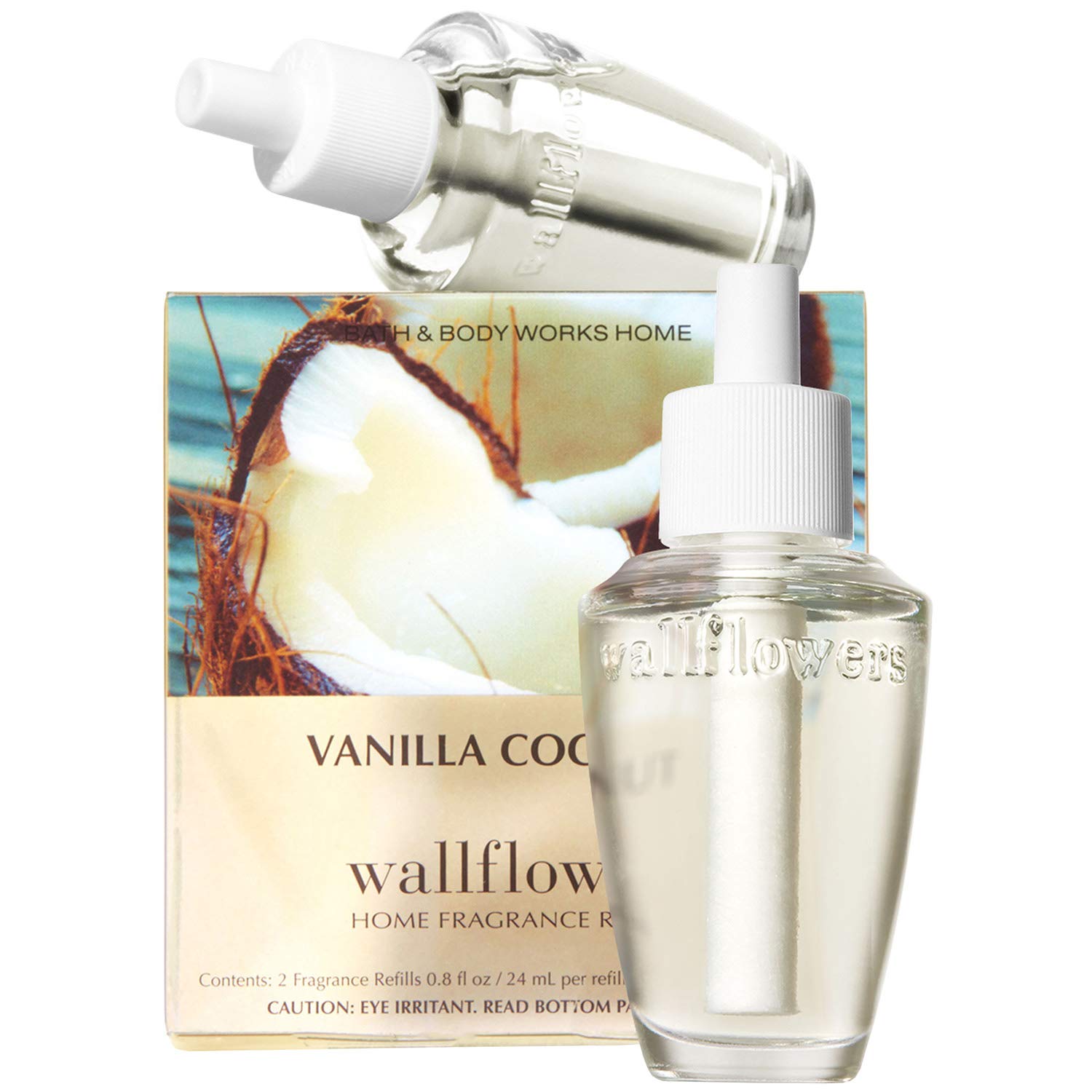 Bath and Body Works New Look! Vanilla Coconut Wallflowers 2Pack Refills
