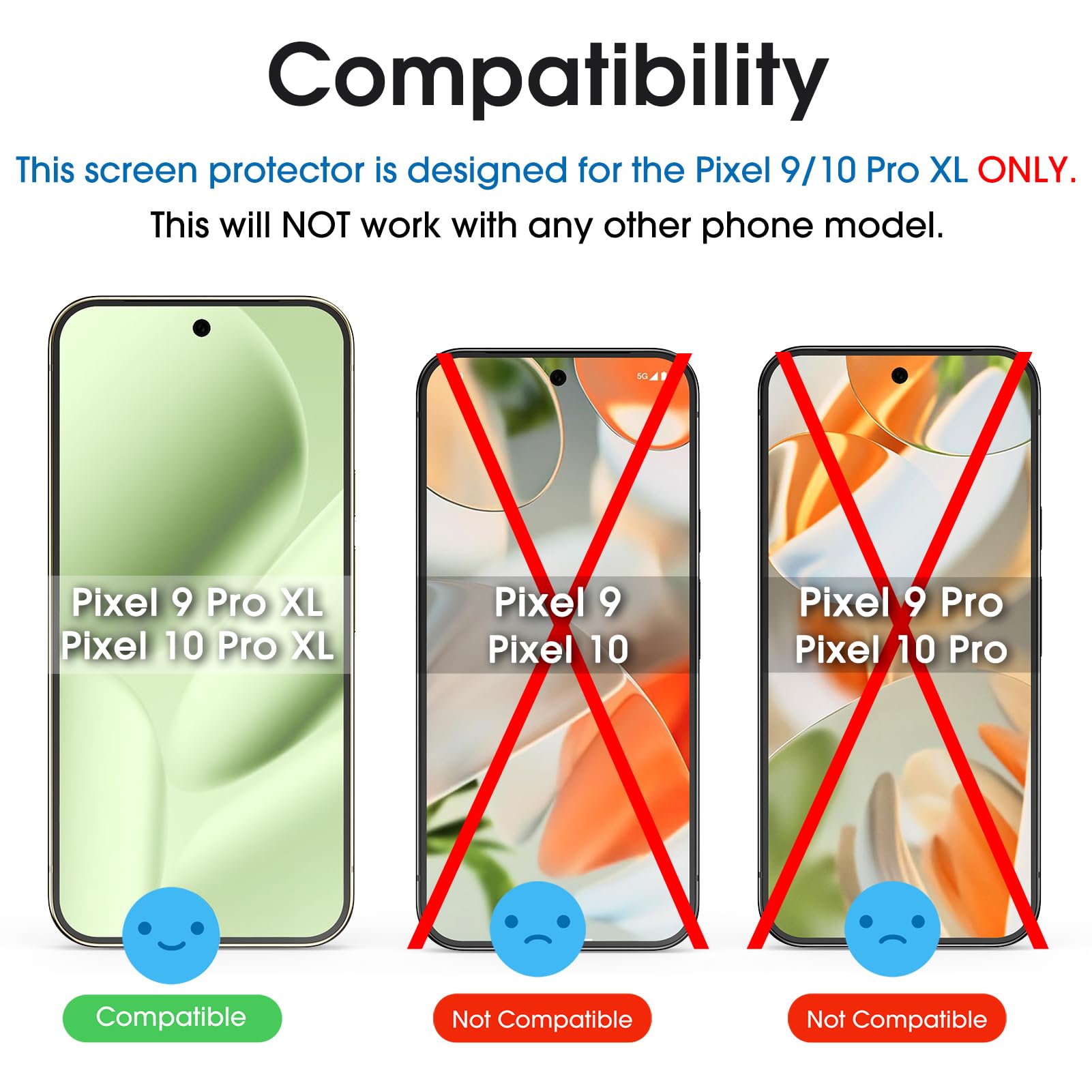 Amfilm Auto-Alignment Onetouch For Google Pixel 10 Pro Xl [6.8] Screen Protector Tempered Glass,30 Seconds Installation,Bubble F