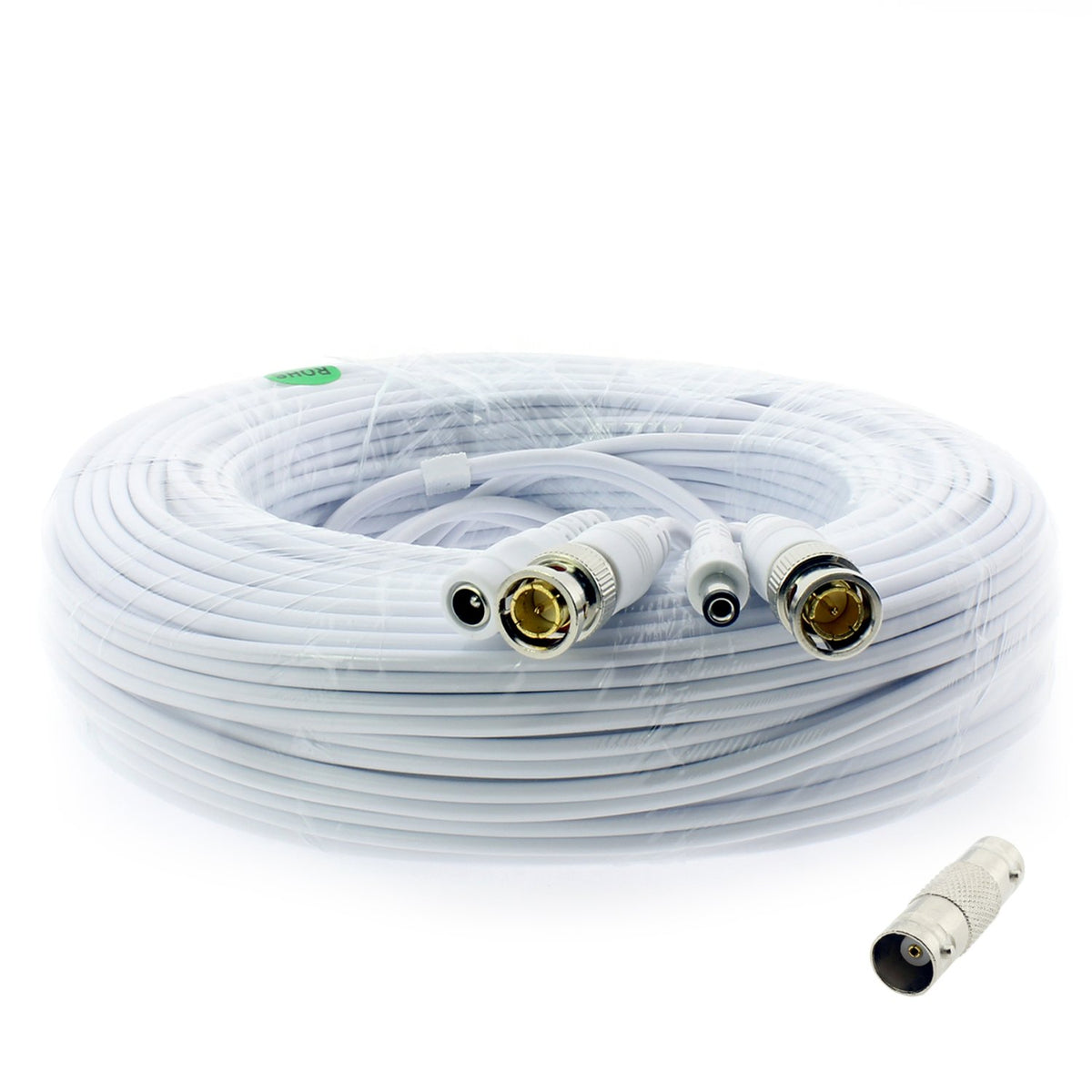 Crystal Vision Premium 1080P Hd Bnc Cctv Surveillance Security Camera Combo Cable Premade Siamese W/Coupler For Samsung, Lorex,