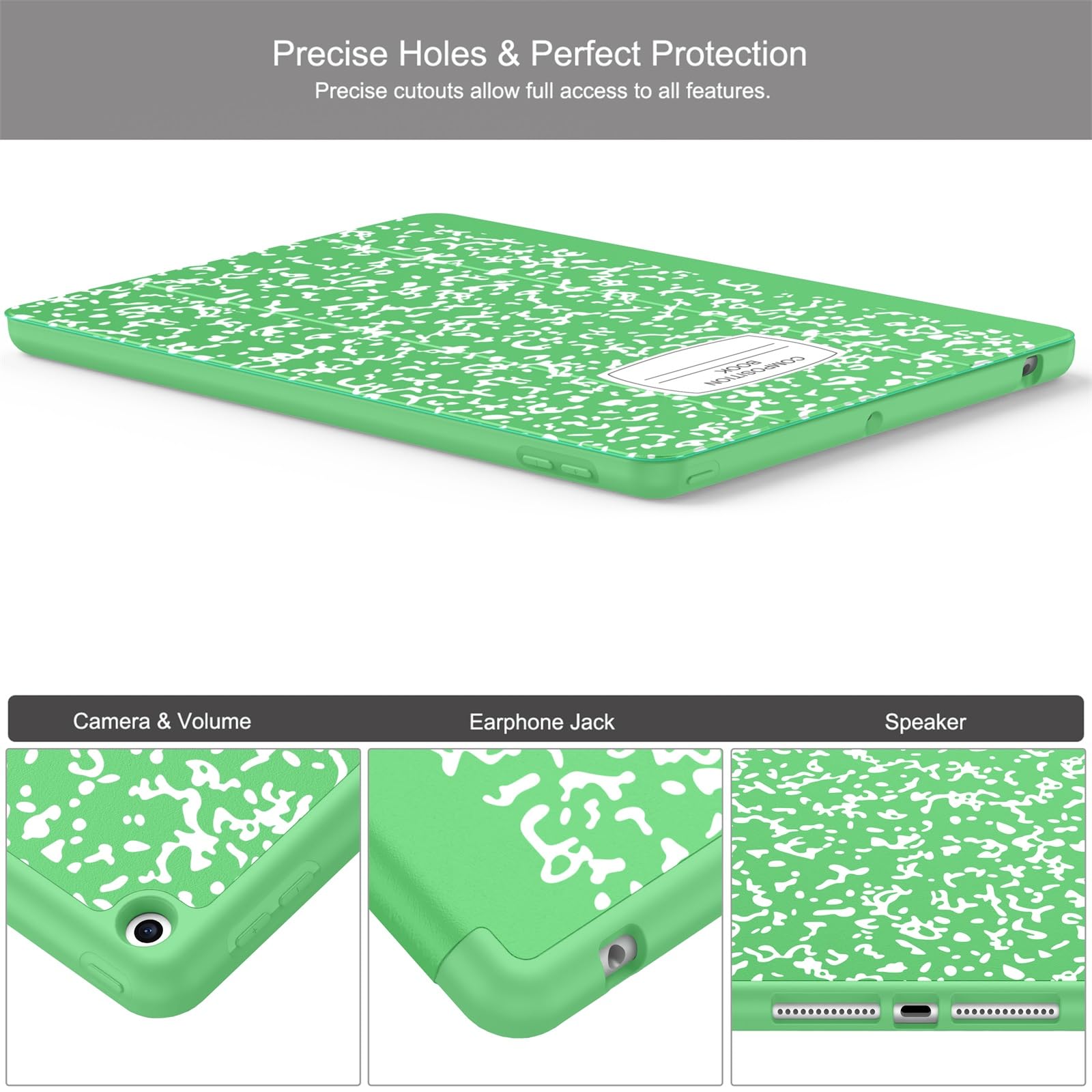 Soke Case For Ipad 9Th Generation 2021/8Th Gen 2020/7Th Gen 2019 With Pencil Holder   Premium Shockproof Case With Soft Tpu Back Cover & Auto Sleep/Wake For Ipad 10.2 Inch, Book Green