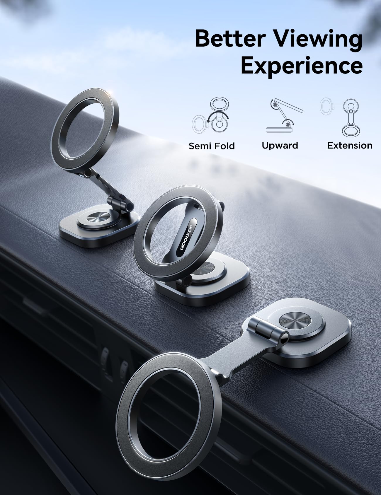 Joyroom Magsafe Car Mount, 360 Rotation & Strong Magnet, All-Metal Ultra Magnetic Phone Holder, Fits Iphone 16/16 Pro/16 Pro Max