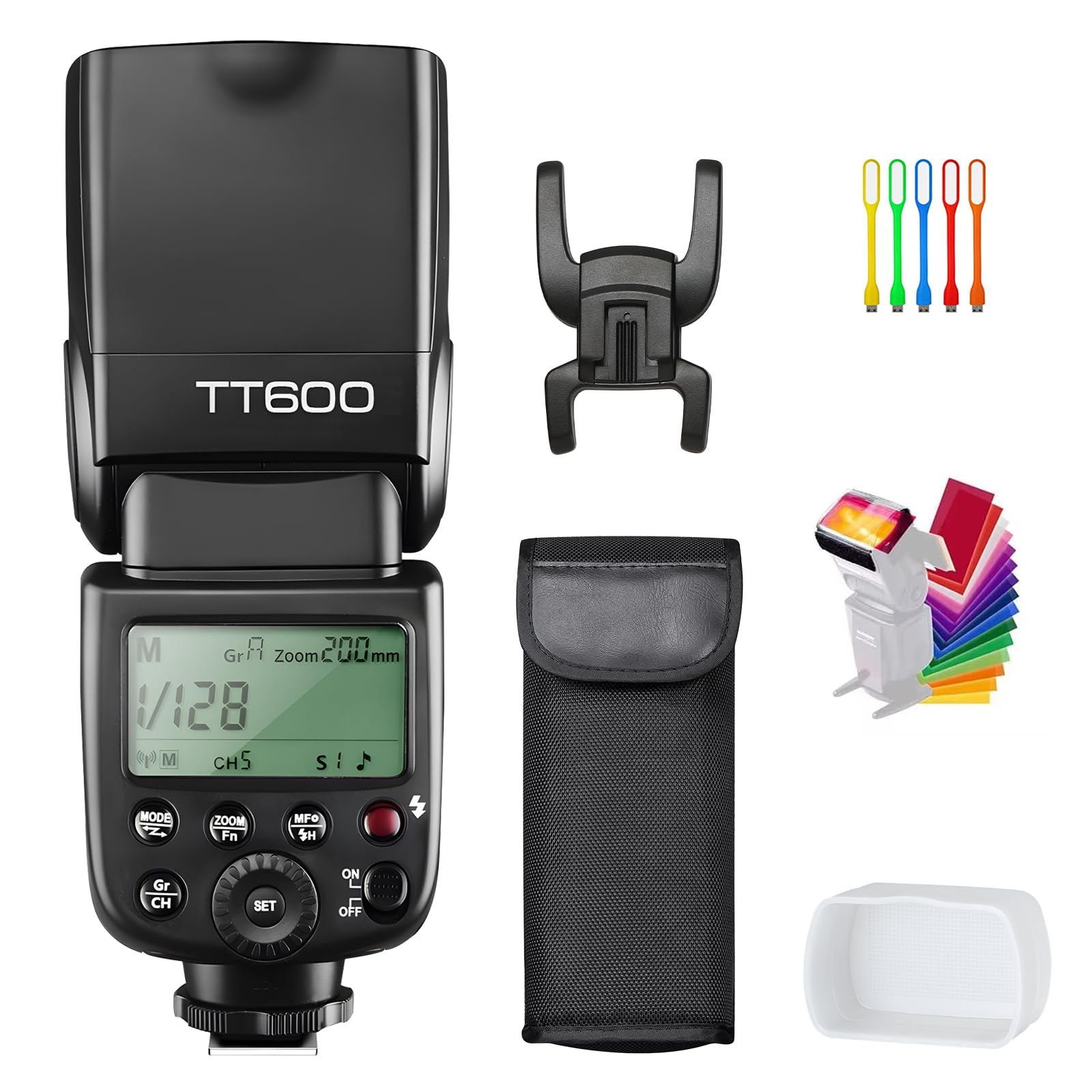 Godox TT600 2.4G Wireless Camera Flash Speedlite with Diffuser, Master/Slave GN60 Manual Flash, HSS when paired off camera with 