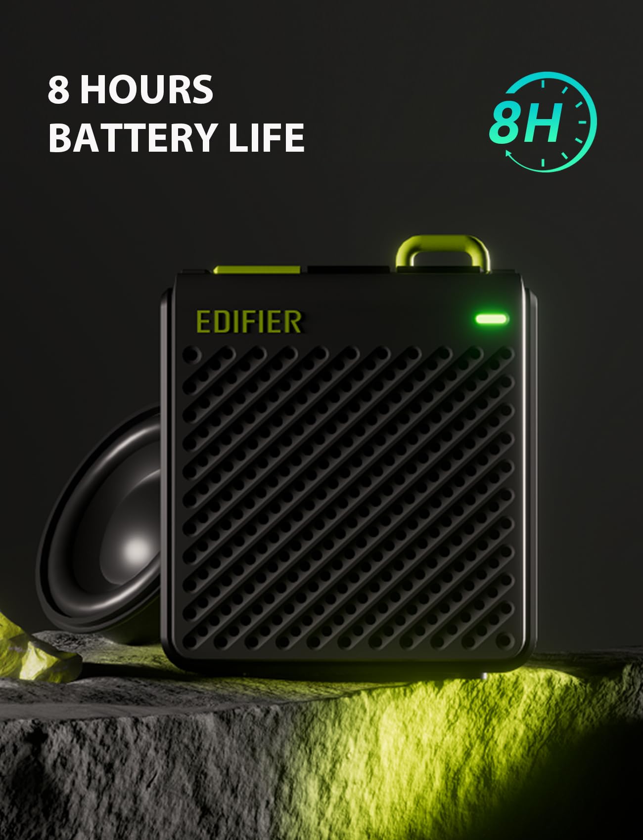 Edifier Mp85 Mini Bluetooth Speaker, Portable Speakers With Bluetooth V5.3, 8-Hour Playtime, For Home, Travel, Outdoor - White