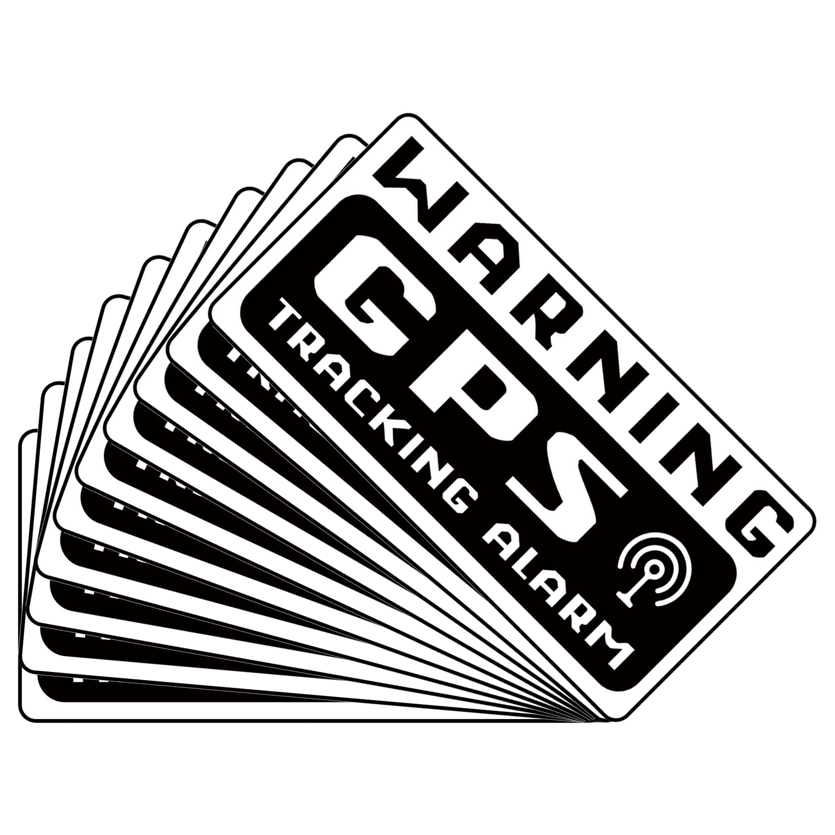 10 Pcs Gps Tracker Sticker, Car Alarm Sticker, Car Decal Anti Theft 4.72 Inch X 2.36 Inch, Gps Tracking Warning Stickers, Car Se