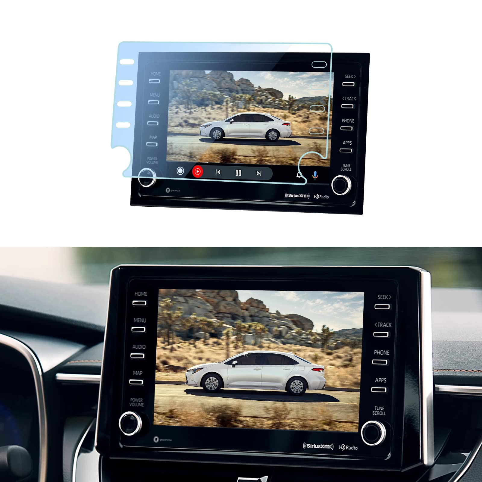 Gfjnfg For 2020 2022 Toyota Corolla Screen Protector 8 Inch Radio Display 2020 2021 2022 Corolla Le Se Xle Xse Apex Hatchback Ac