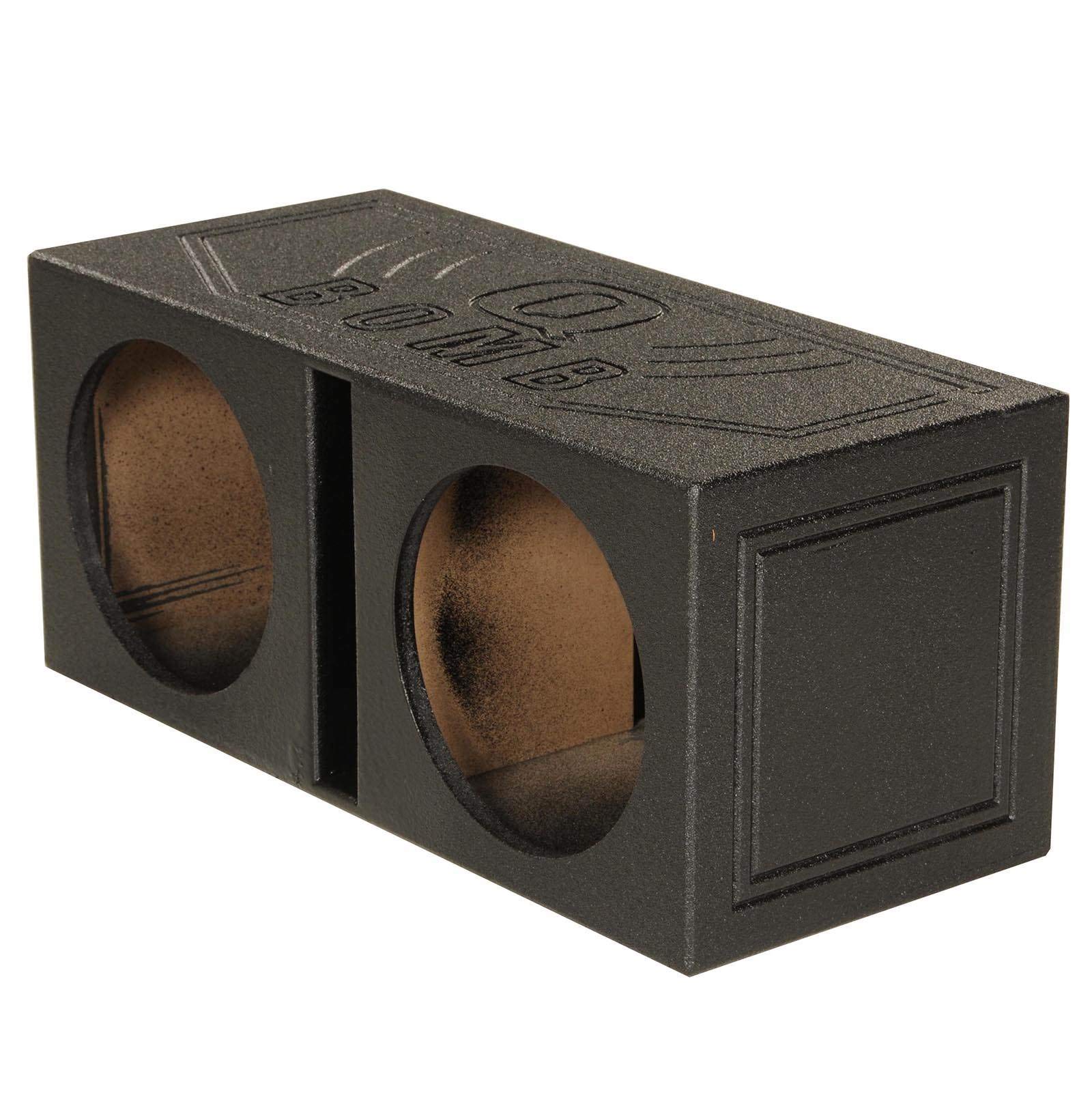 Qpower Qbomb8V Dual 8 Inch Vented Port Subwoofer Sub Box With Bedliner Spray