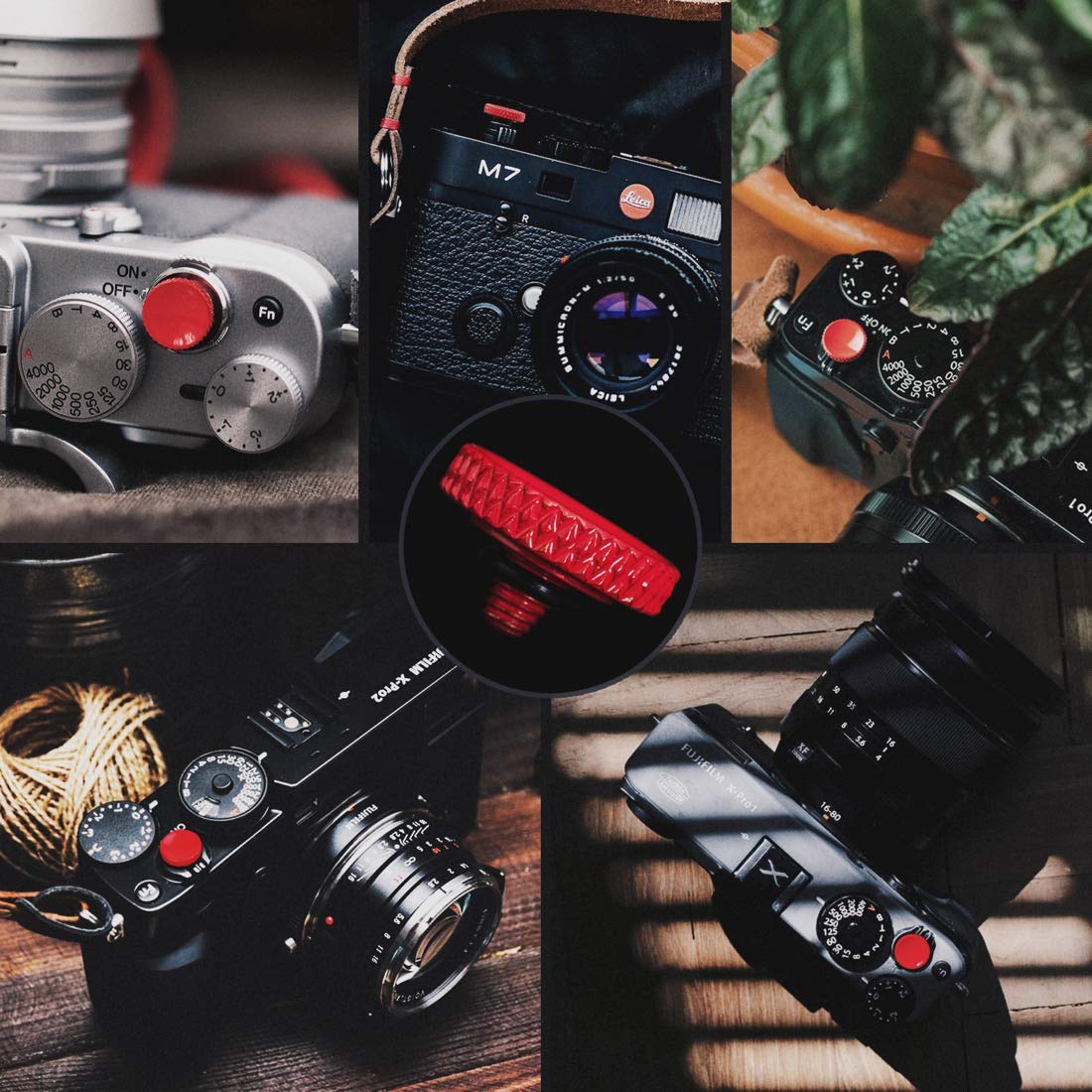 Fuji Shutter Release Button Accessories: Fujifilm Camera Sofe Shutter Button   Red Shutter Button For Canon Nikon Leica Film X10