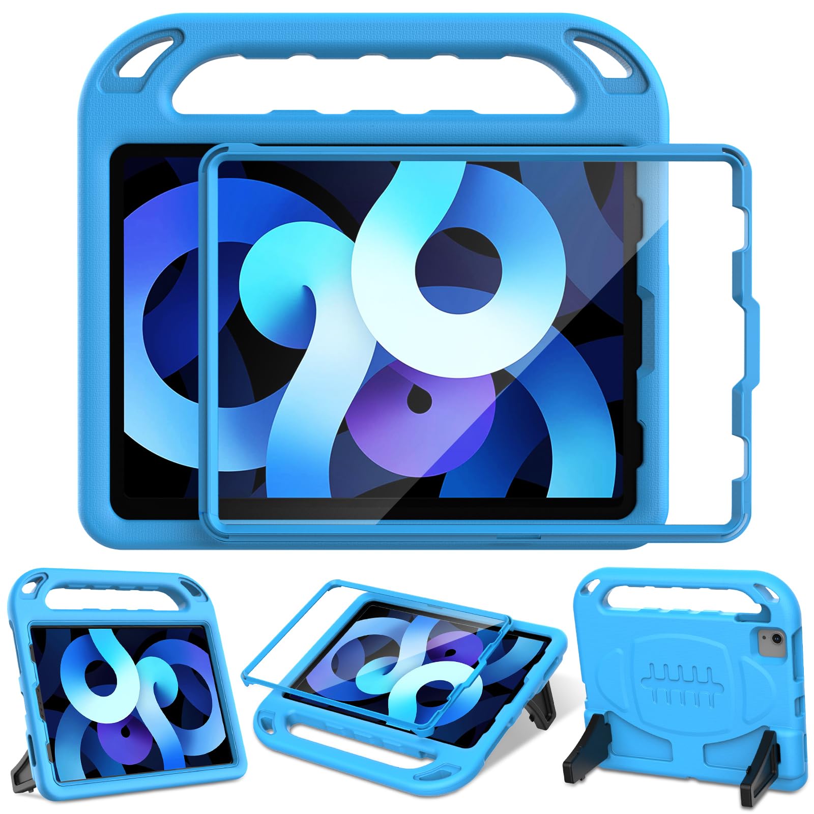 Ltrop Case For Ipad Air 5Th/4Th Generation(2022/2020), Ipad Pro 11 Case 2022/2021/2020/2018, Built In Screen Protector, Shockpro