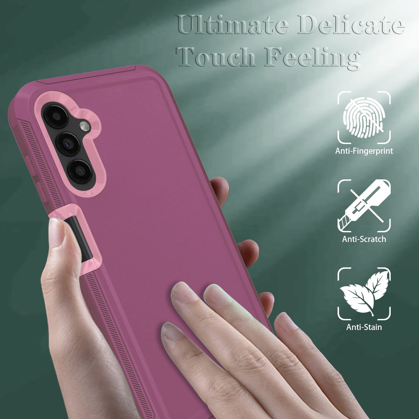 Onola Compatible With Samsung Galaxy A14 5G Case With Hd Screen Protector (2 Pack), For Samsung A14 5G Case Durable Shockproof 3