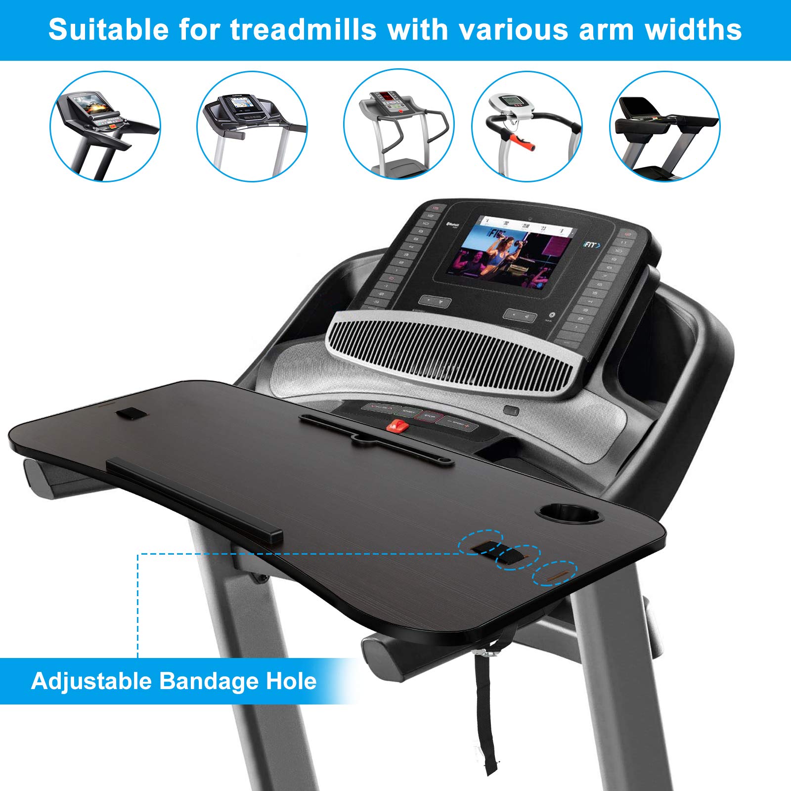 Nexanic Treadmill Laptop Desk,Nexan Universal Ergonomic Platform For Notebooks, Tablets, Laptops, Workstation For Treadmill Hand