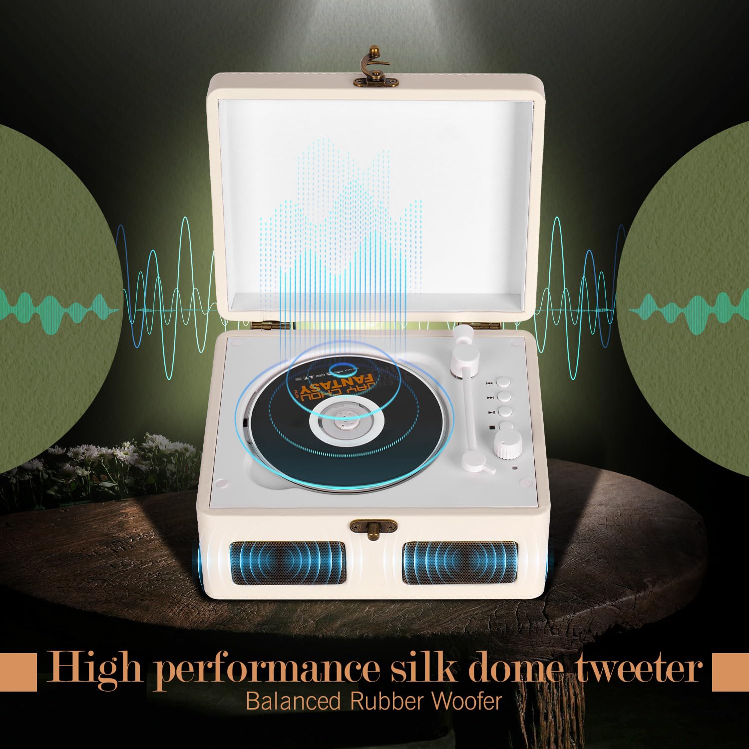 Cd Player Portable With Bluetooth, Retrobeat 2200Mah Rechargeable Desktop Cd Player For Home With Speakers, Aux Output, Usb Mode