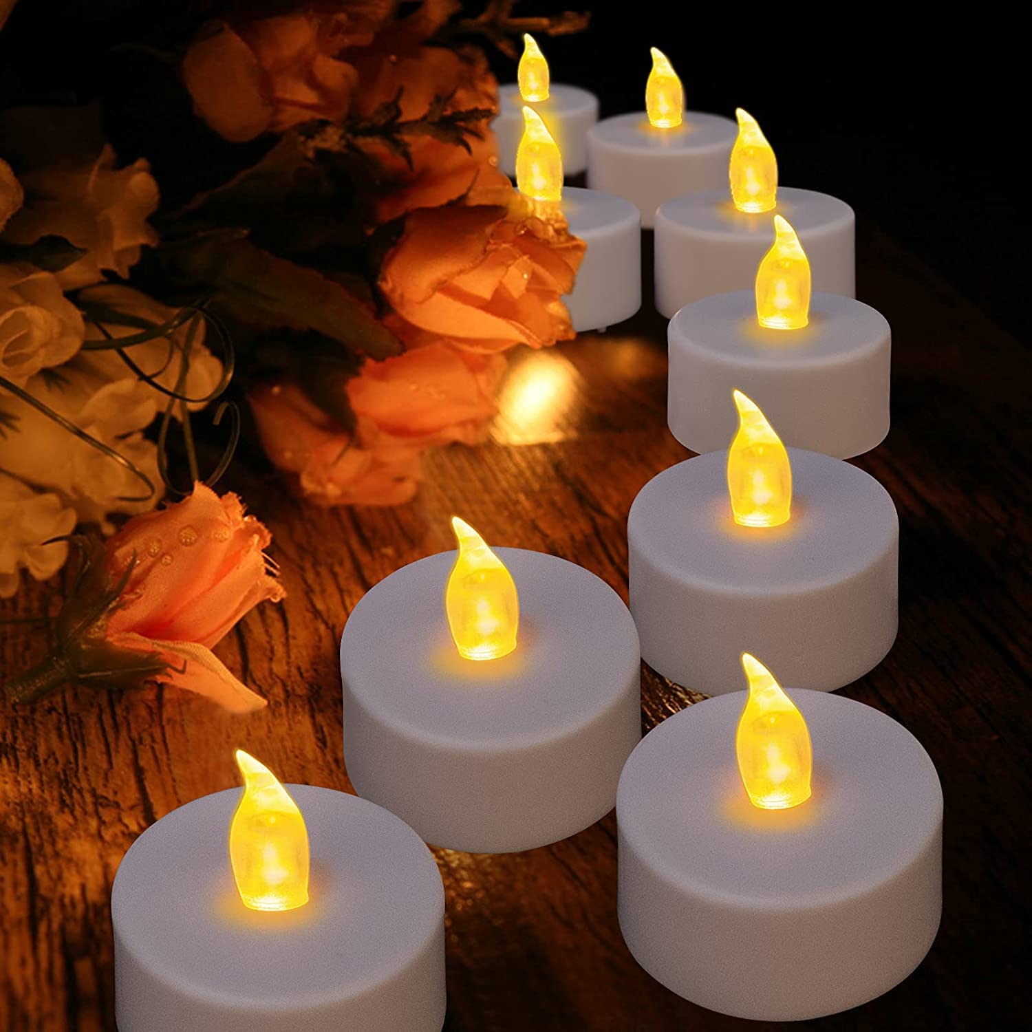 Tea Light, 150 Pack Flameless Led Tea Lights Candles Flickering Warm Yellow 200+ Hours Battery Powered Tealight Candle. Ideal Fo