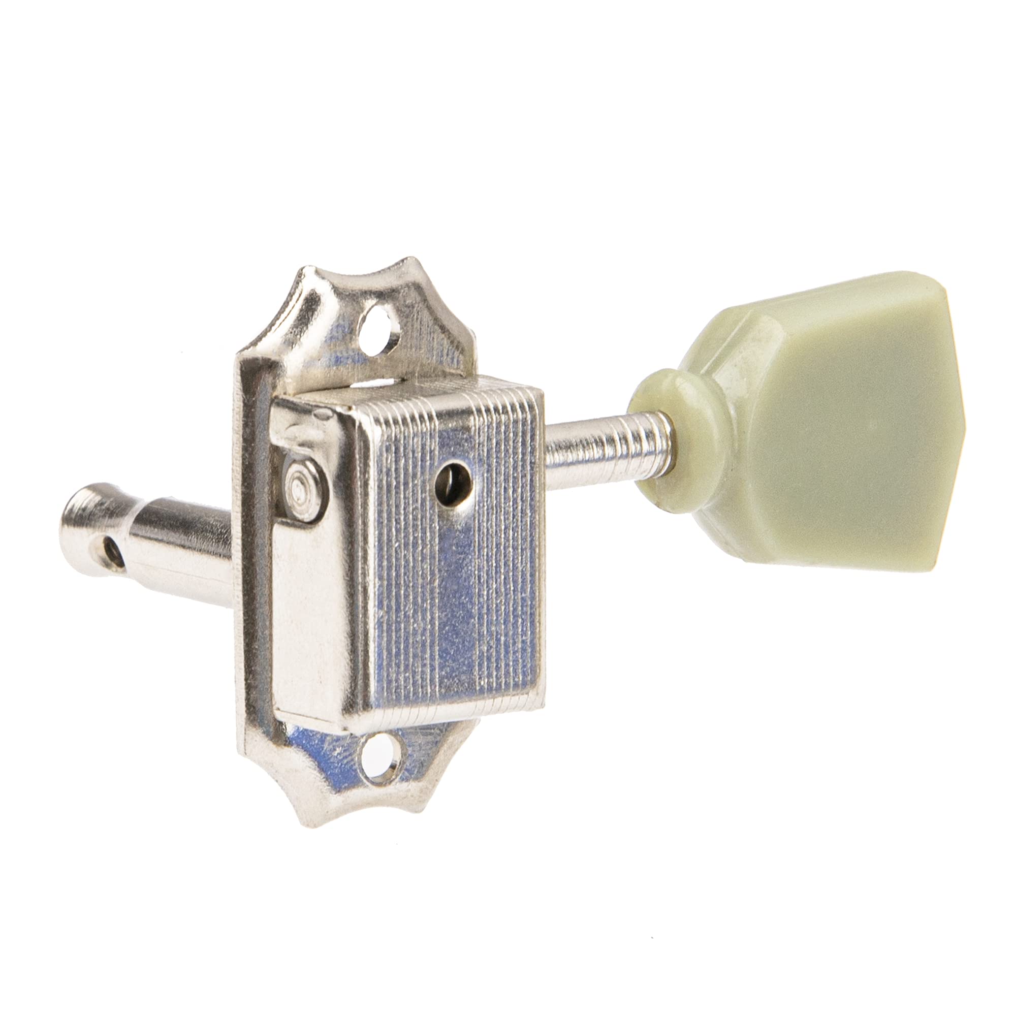 6Pcs Yootones Vintage Style Guitar Tuning Pegs Machine Head Tuners 3L3R Compatible With Les Paul Epiphone Guitar Parts (Silver)