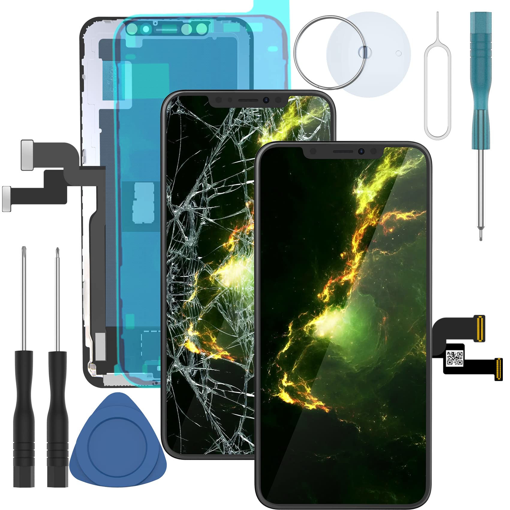 Ztr For Iphone 10S Xs 5.8 Inch Lcd Digitizer Display Touch Screen Replacement Complete Frame Touchscreen Assembly With Waterproo