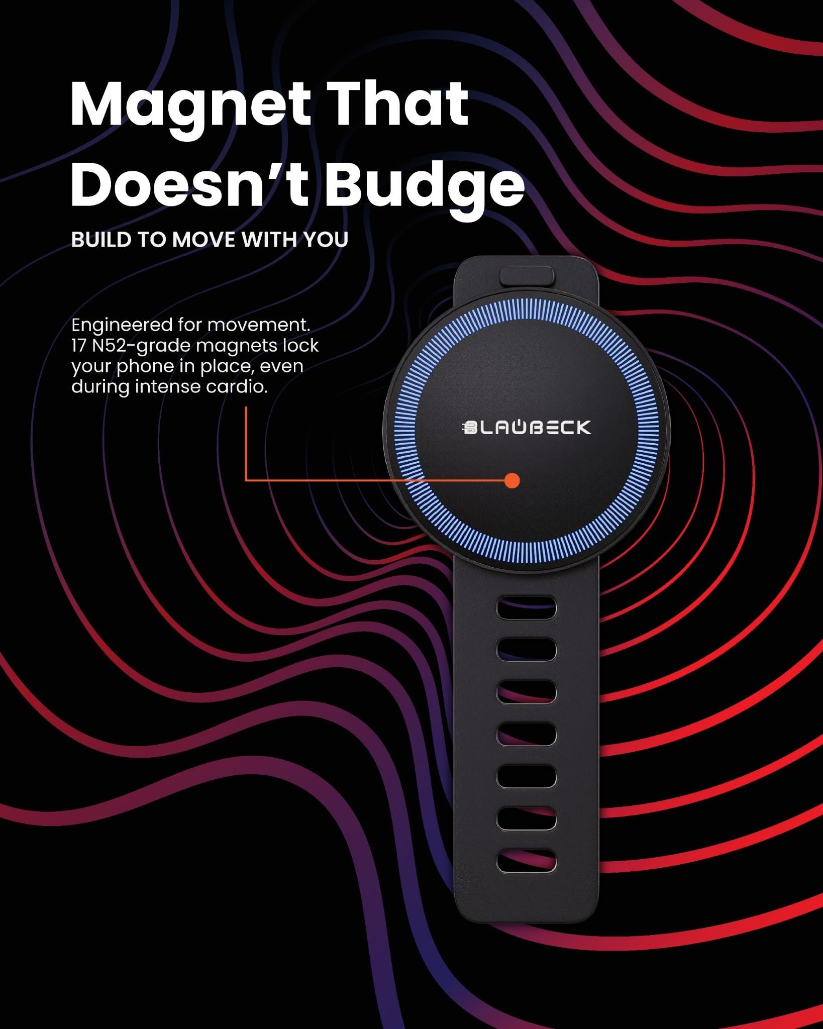 Gym Stationary Bike Mount With Adjustable Straps For Magsafe - Magnetic Phone Holder For Gym Equipment & Golf Push Cart - Compat