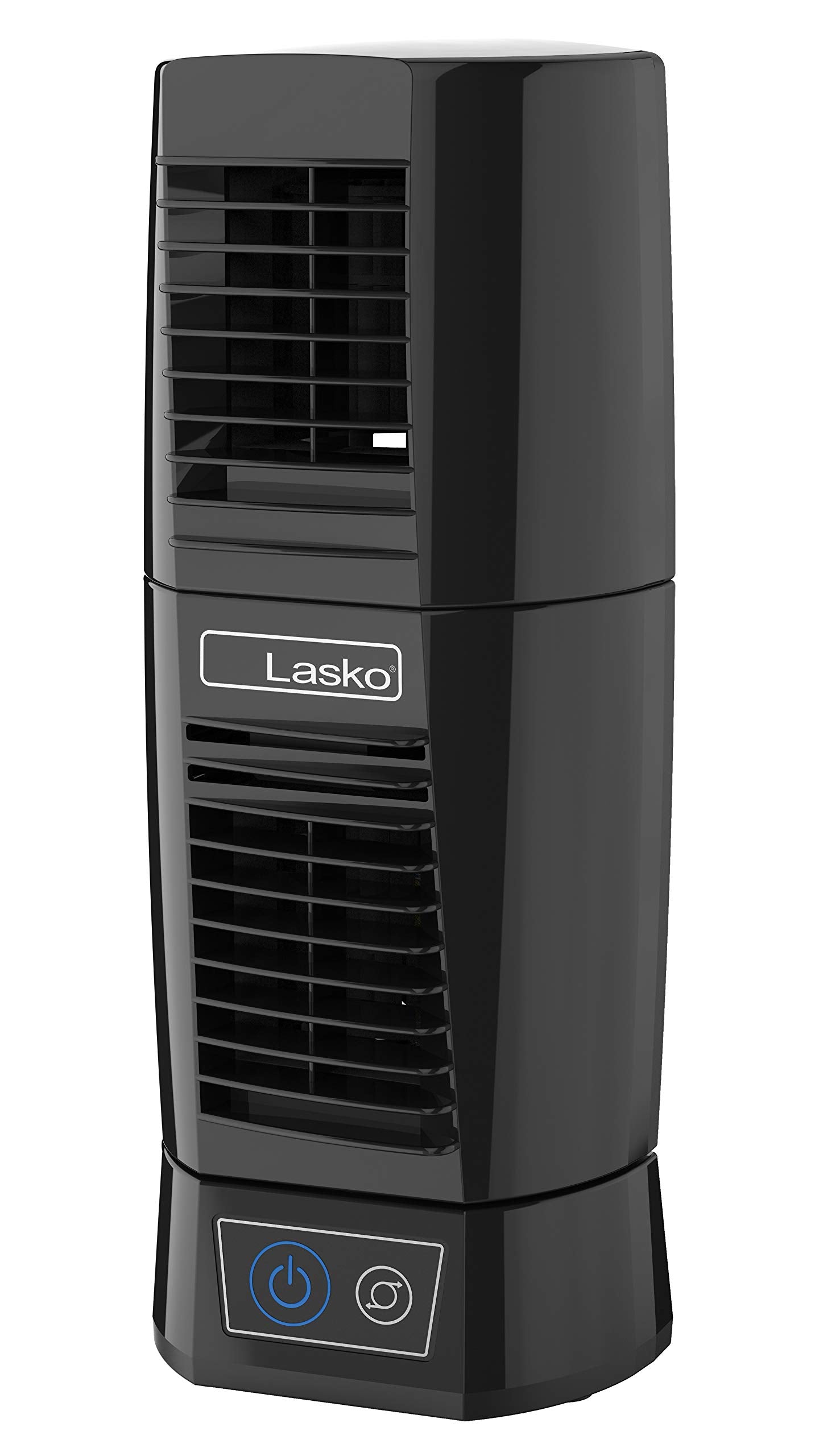 Jarofurel Lasko T13310 Personal Oscillating Table Tower Fan � Small, Quiet, Portable, Electric Plug In, Mini Desktop Fans For Staying Cool At Home And Office, Day And Night,Black