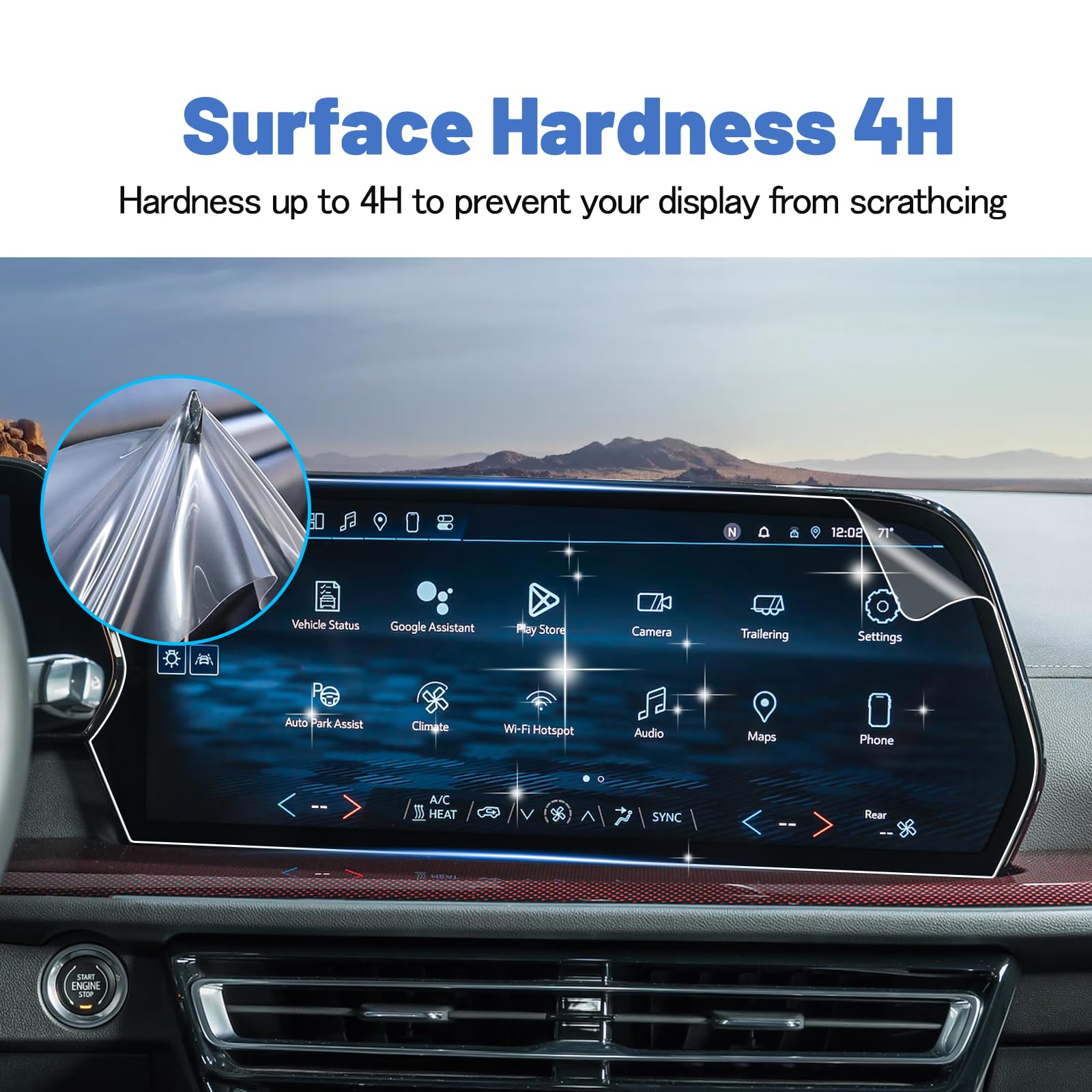 Shaohao 2Pcs 2024 2025 Chevy Traverse Screen Protector For 2024 2025 Chevy Traverse & Blazer Ev Accessories Traverse (Ls/Lt/Z71/Rs) & Blazer Ev (Lt/Rs/Ss) 17.7 In Diagonal Touchscreen Hd Display Cover