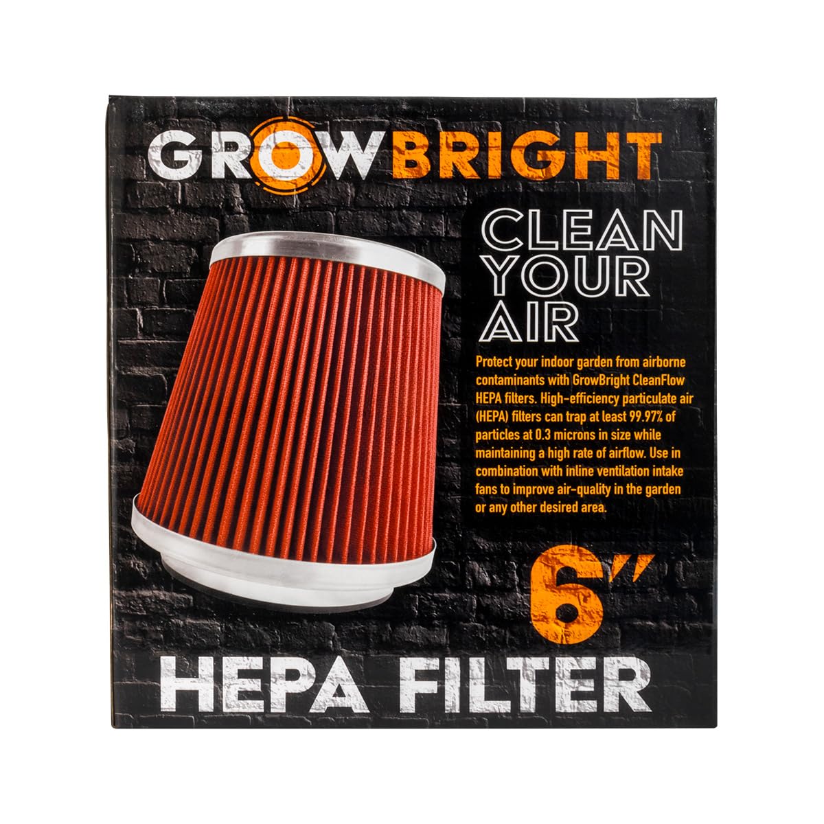 Growbright 6 Inch Cleanflow Hepa Filter