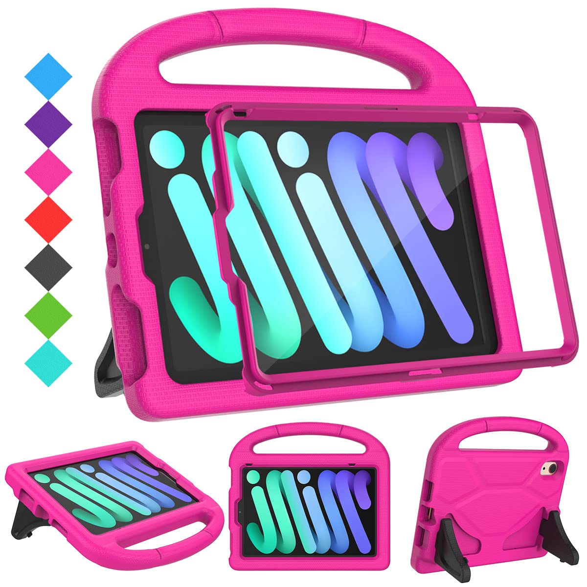 SUPLIK Kids Case for iPad mini 7 (A17 Pro) 2024 & iPad mini 6 (A15) 2021, 8.3-inch iPad mini 6th/7th Generation Case with Screen